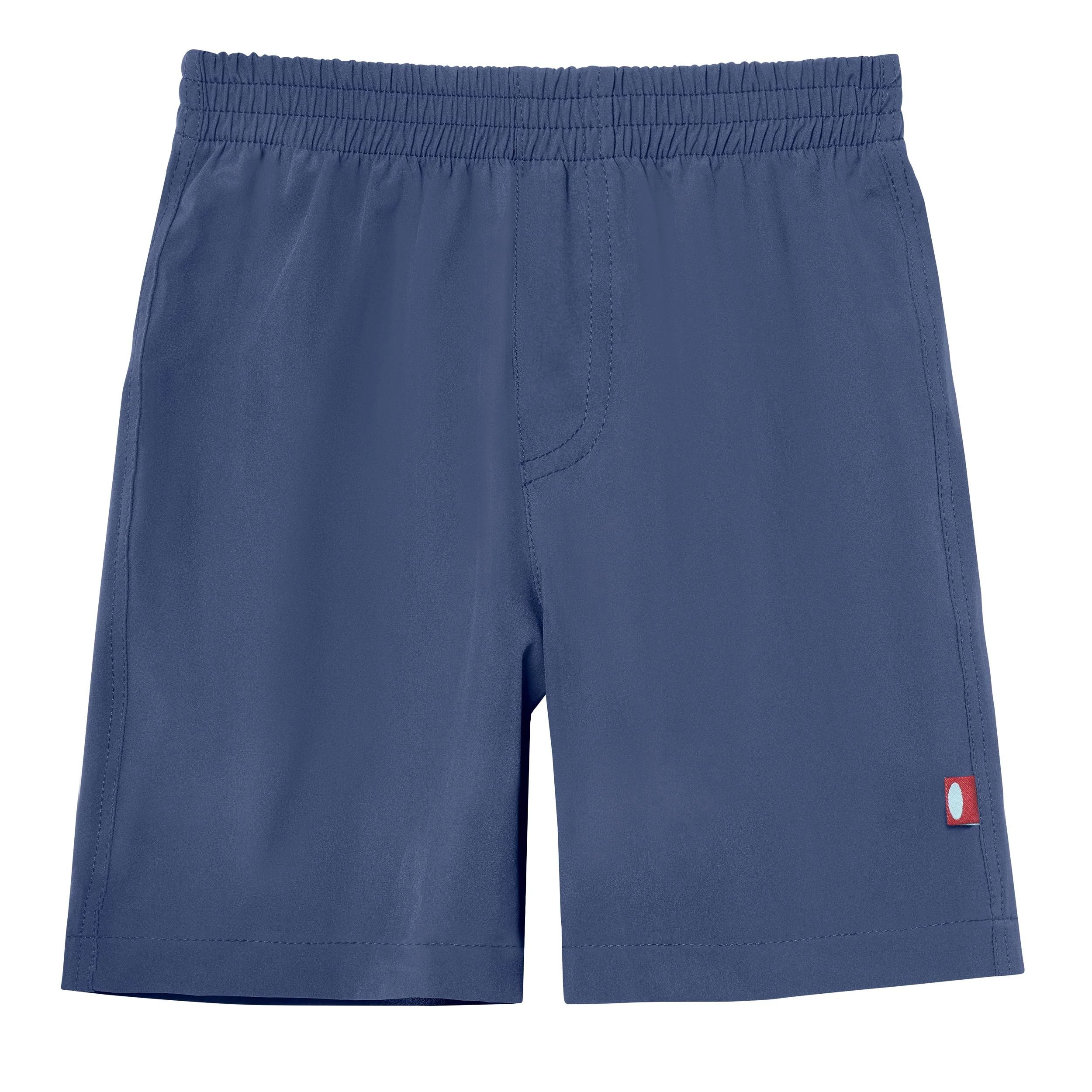 Boys UPF 50+ Soft Stretch Club Swim Trunks  - Above The Knee Fit | Navy - Drispect