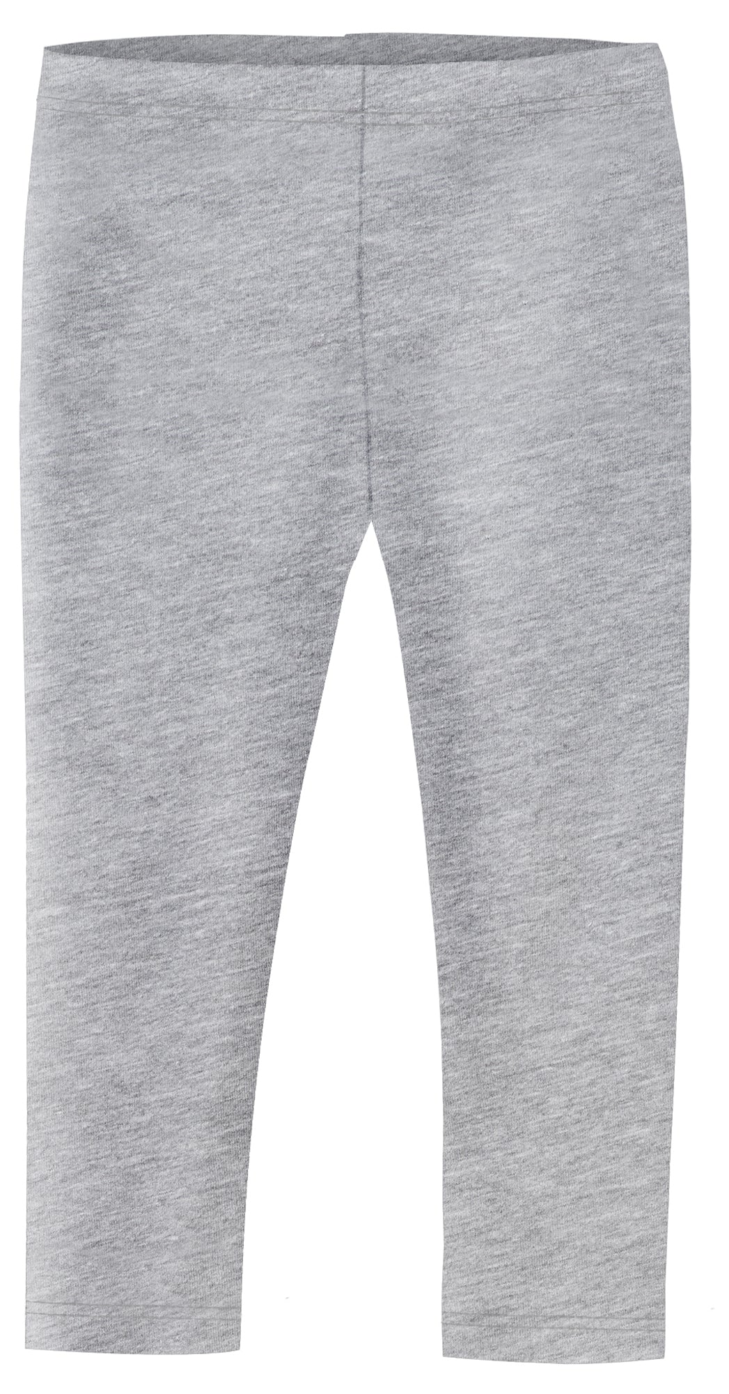 Girls Soft 100% Cotton Capri Leggings | Heather Gray - Drispect