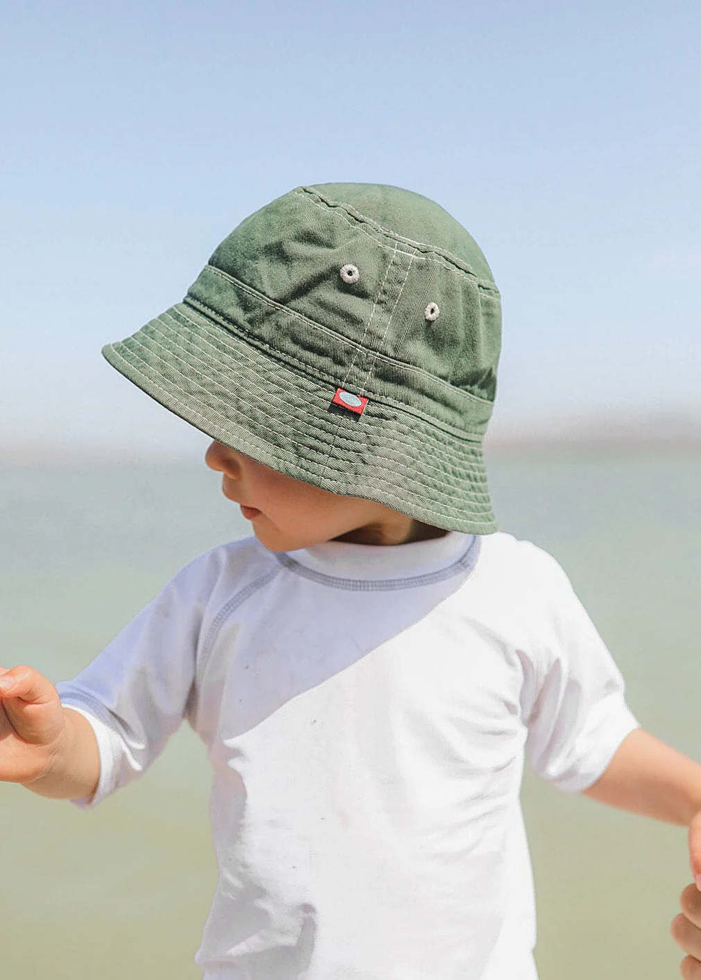 Boys and Girls 100% Cotton Twill UPF 50+ Wharf Hat | Carbon Grey (Dyed & Finished in USA*) - Drispect