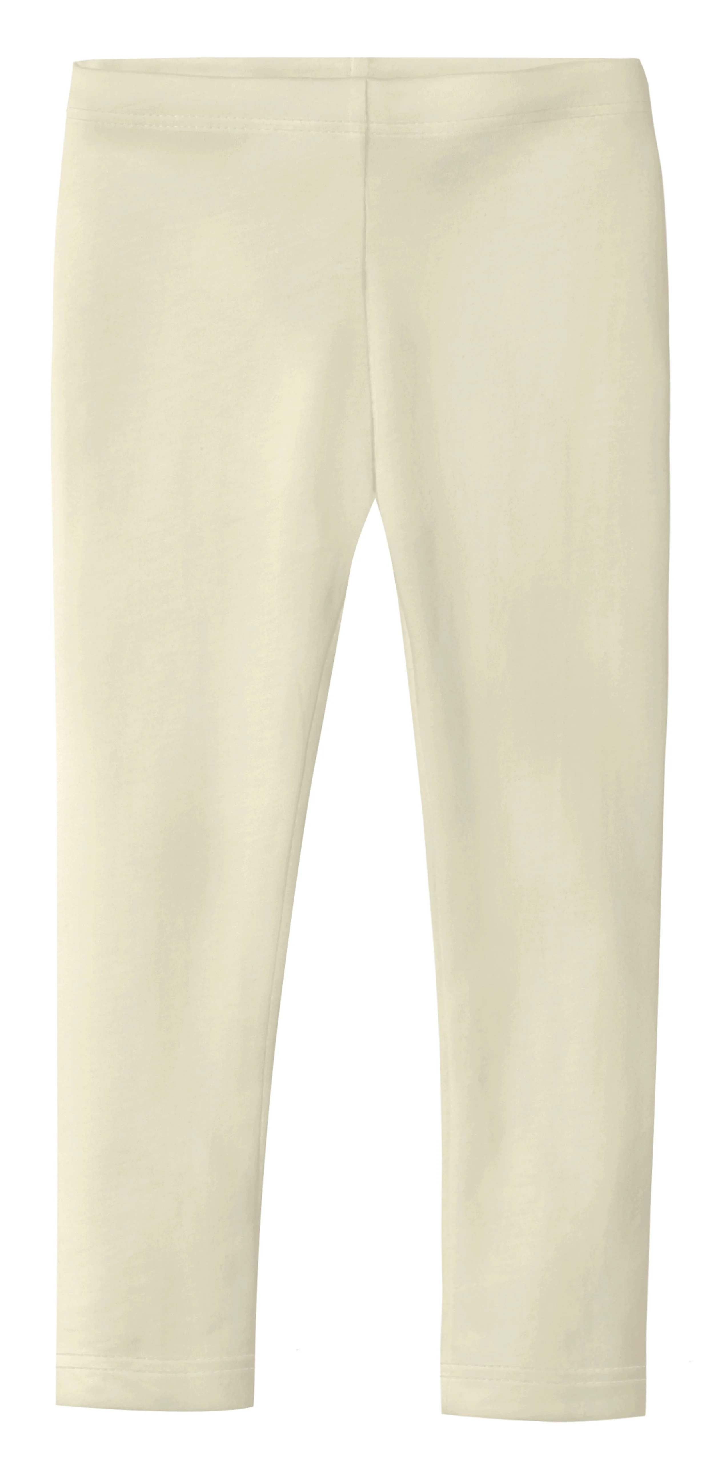 Girls Soft Organic Cotton Leggings | Oatmeal - Drispect