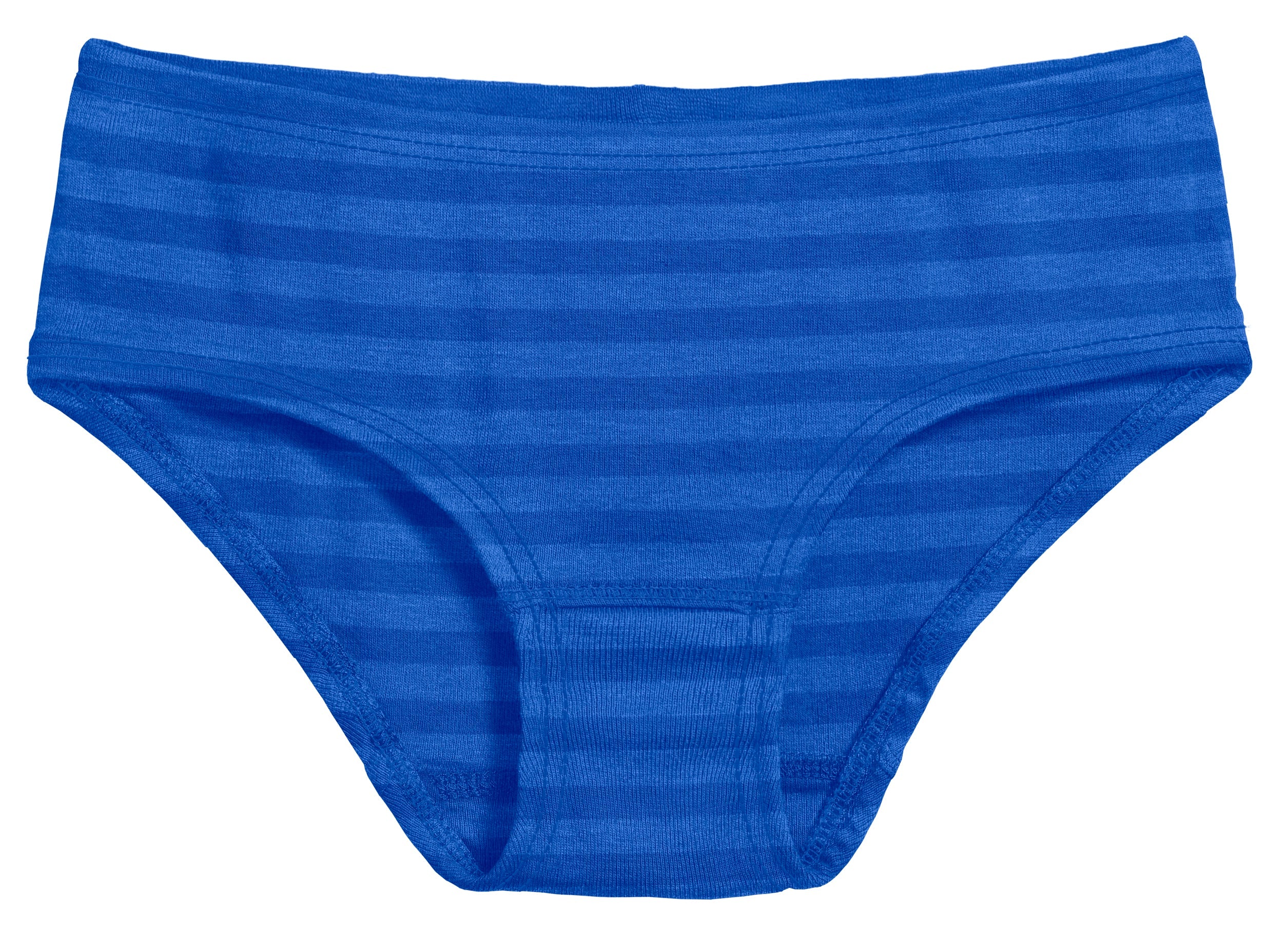 Girls Soft Stripe Brief | Crayon Blue - Drispect