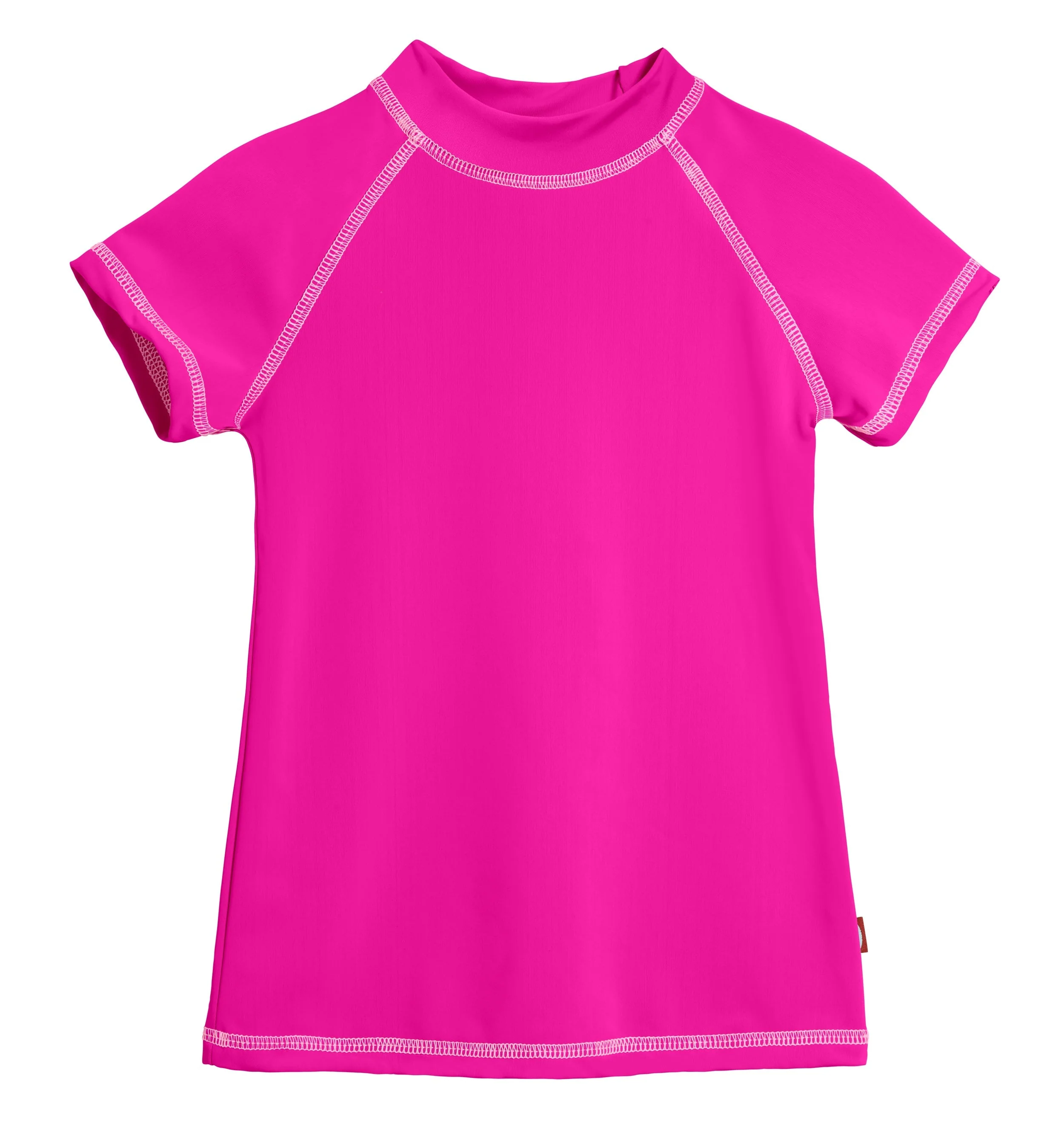 Girls UPF 50+ Short Sleeve Rashguard | Hot Pink - Drispect