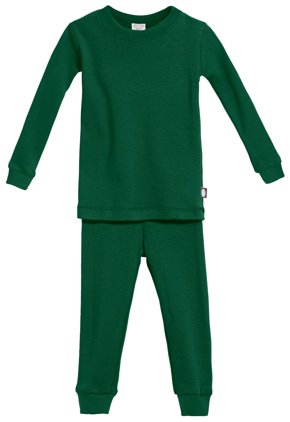 Kid's Organic Cotton Snug Fit Pajama Sets-Seconds| Damage - Forest Green - Drispect