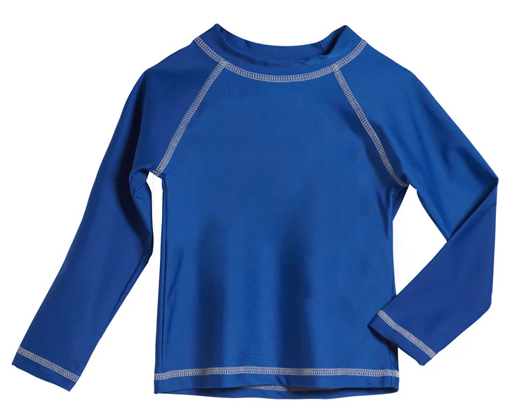 Boys UPF 50+ Long Sleeve Rashguard | Royal Blue - Drispect