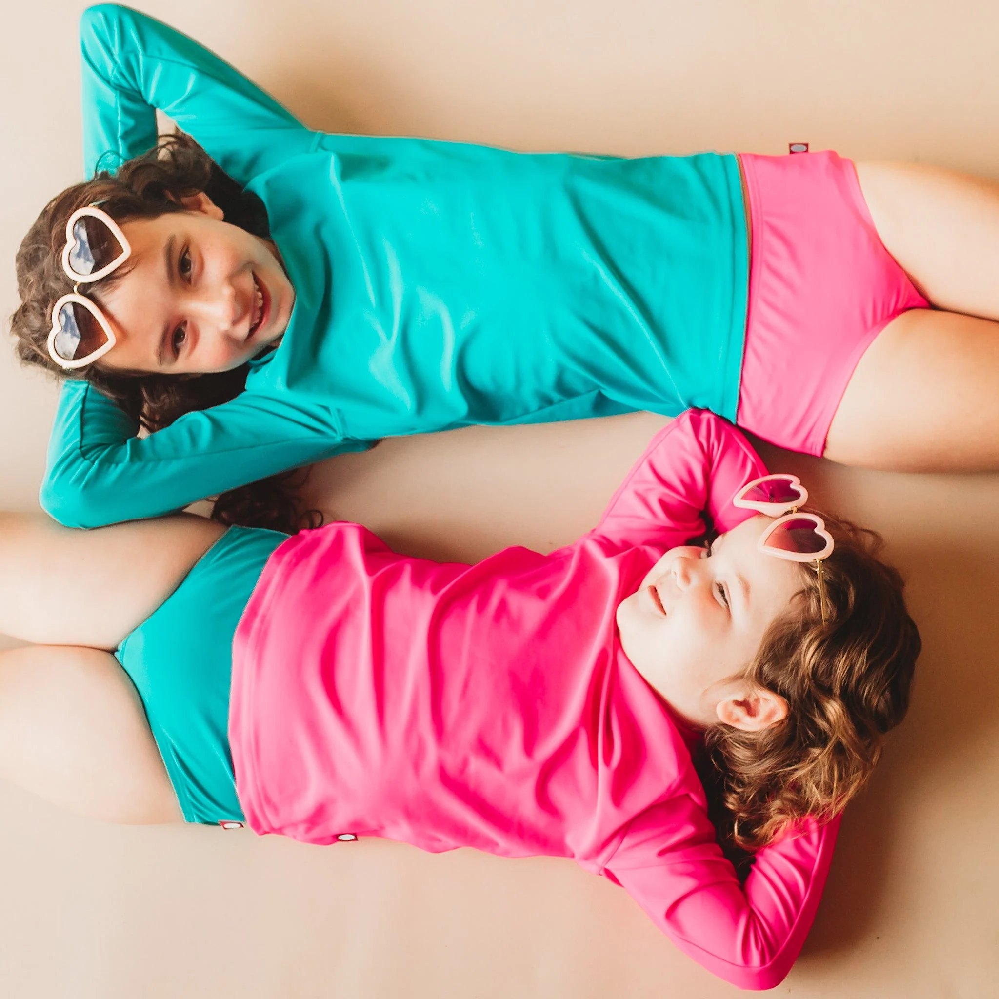 Girls Recycled Nylon UPF 50+ Swim Brief | Hot Pink - Drispect