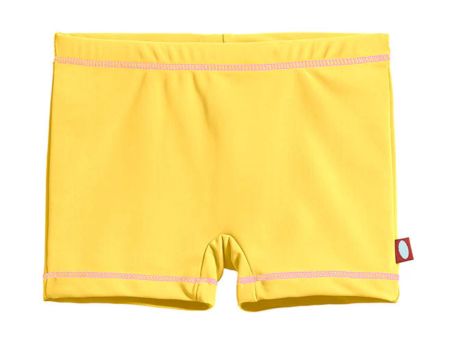 Girls UPF 50+ Swim Boy Shorts  | Yellow - Drispect