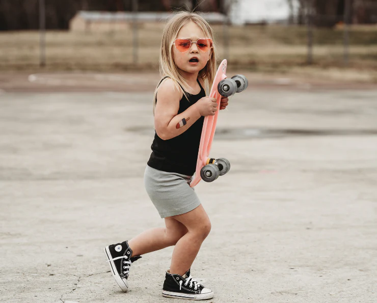 Girls Soft Organic Cotton Bike Shorts | White - Drispect