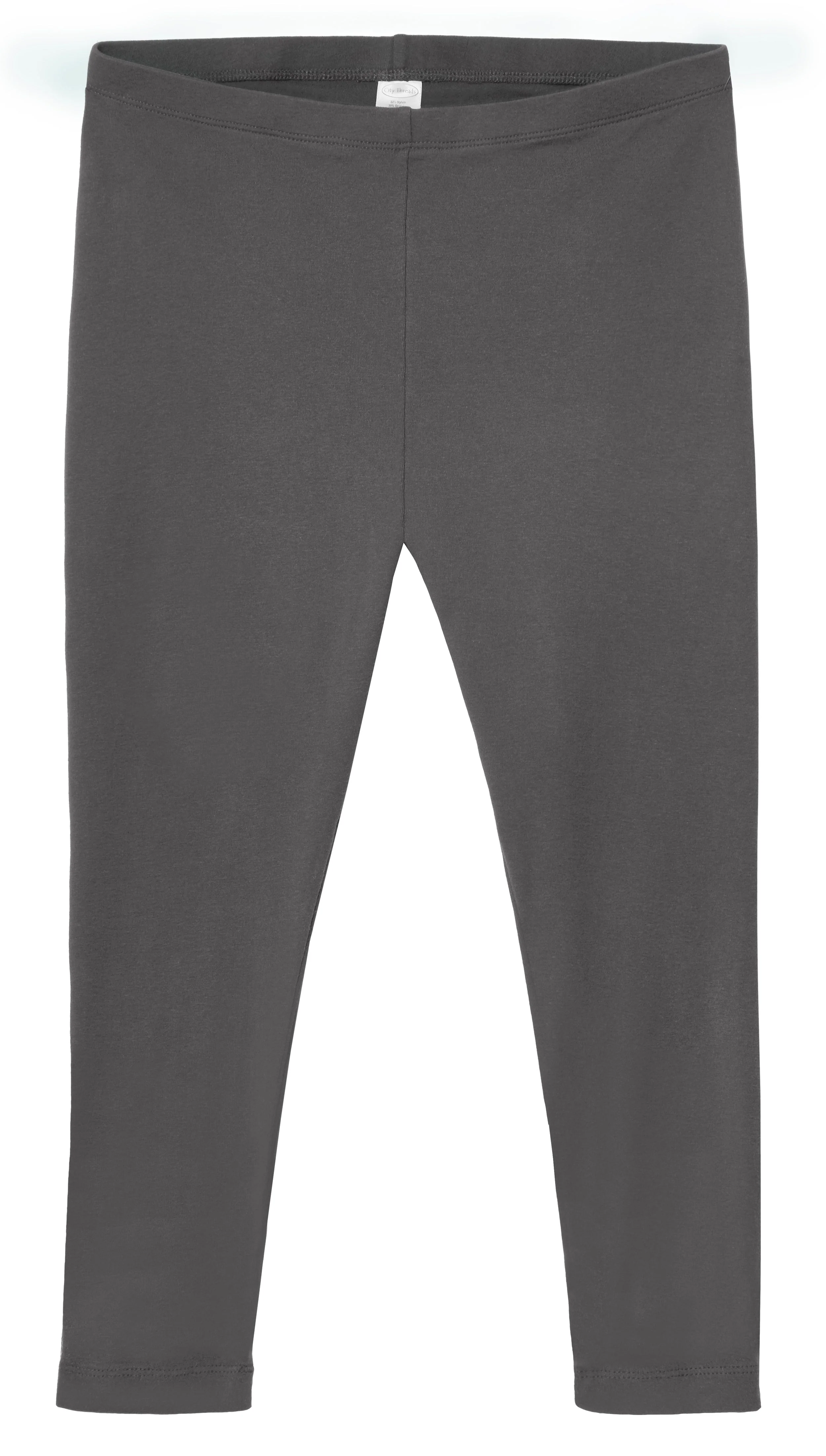 Women's 100% Cotton Soft Capri Leggings | Charcoal - Drispect