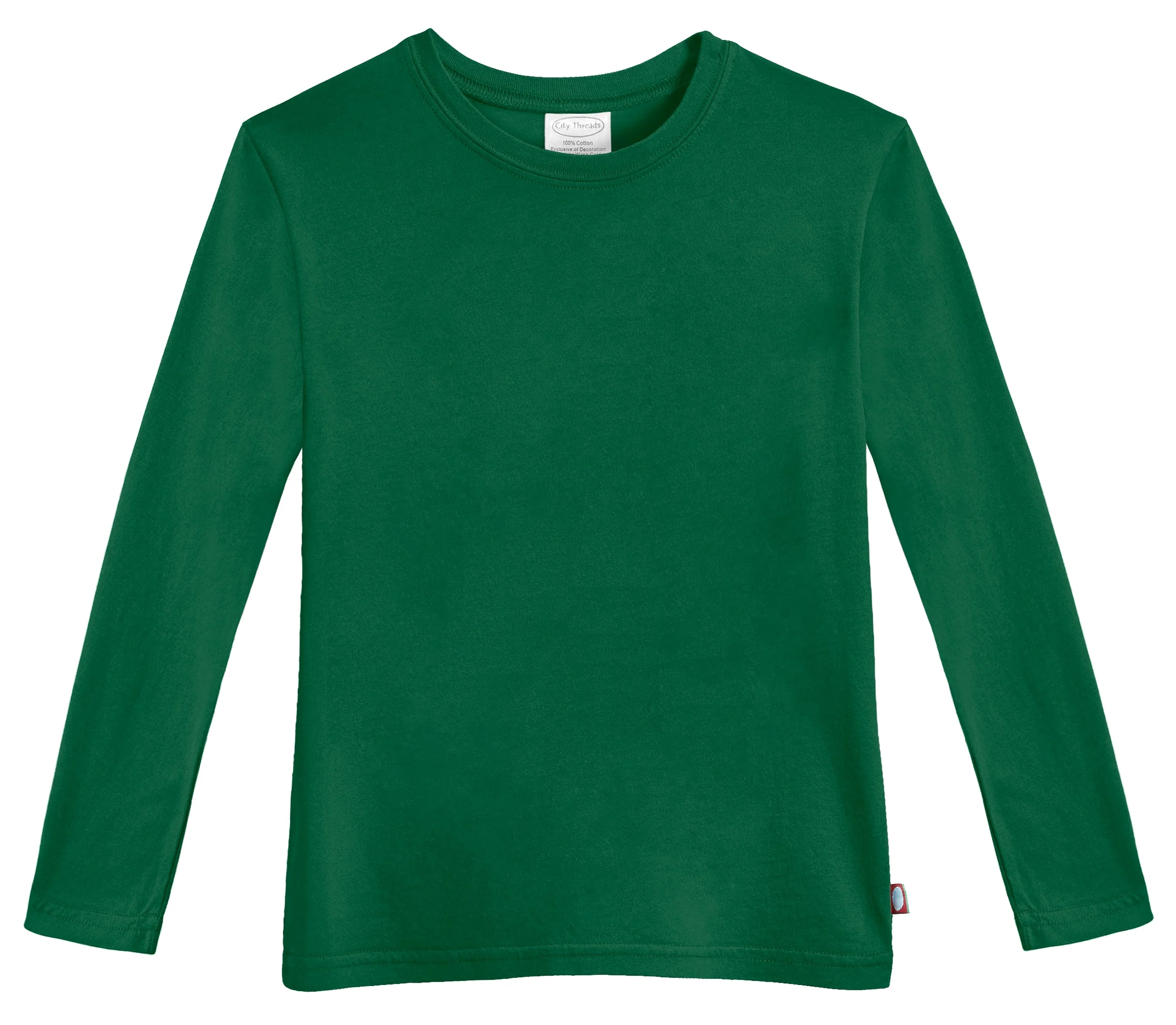 Boys Soft Cotton Jersey Long Sleeve Tee | Forest Green - Drispect