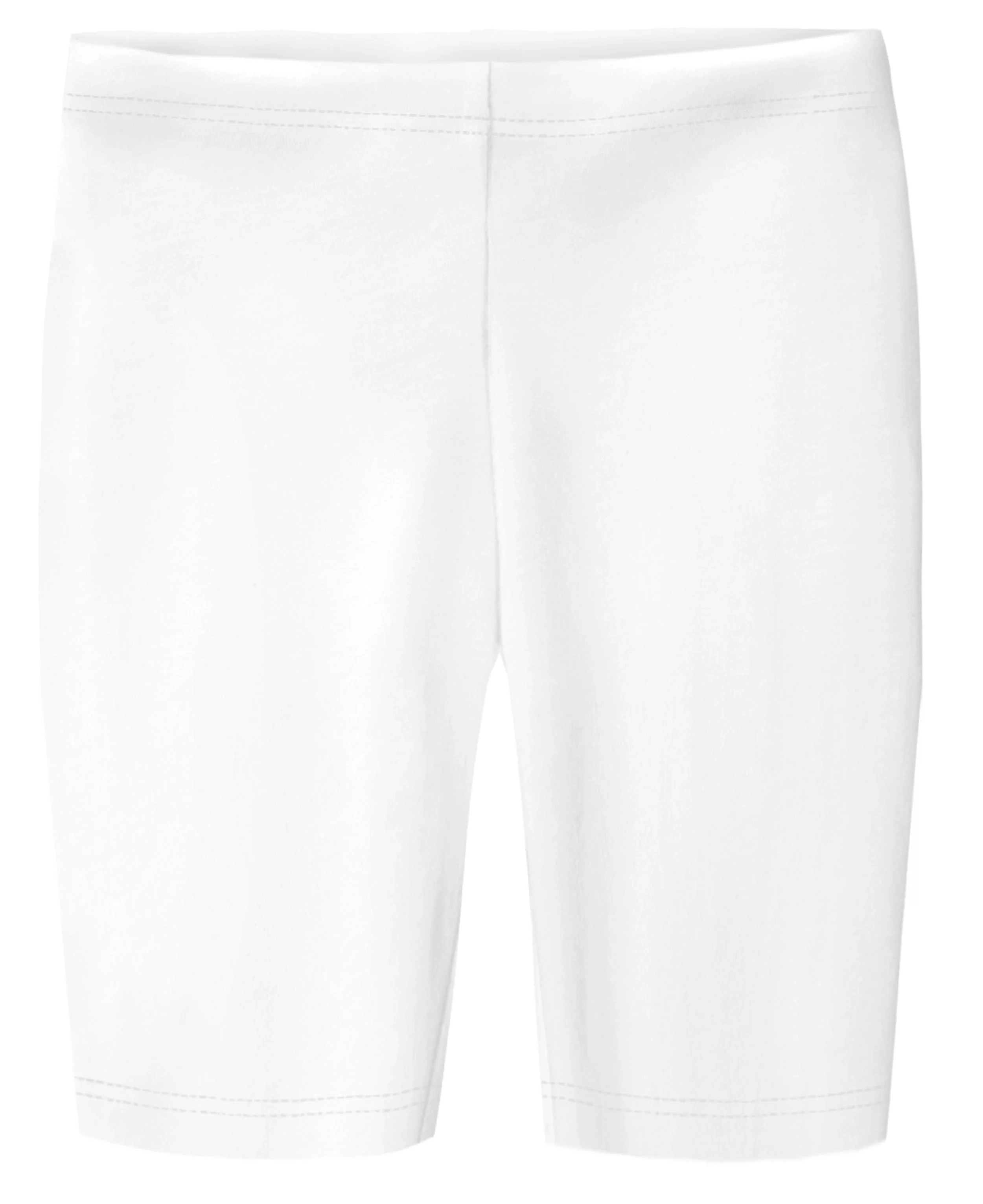 Girls Soft Cotton Long Bike Shorts | White - Drispect