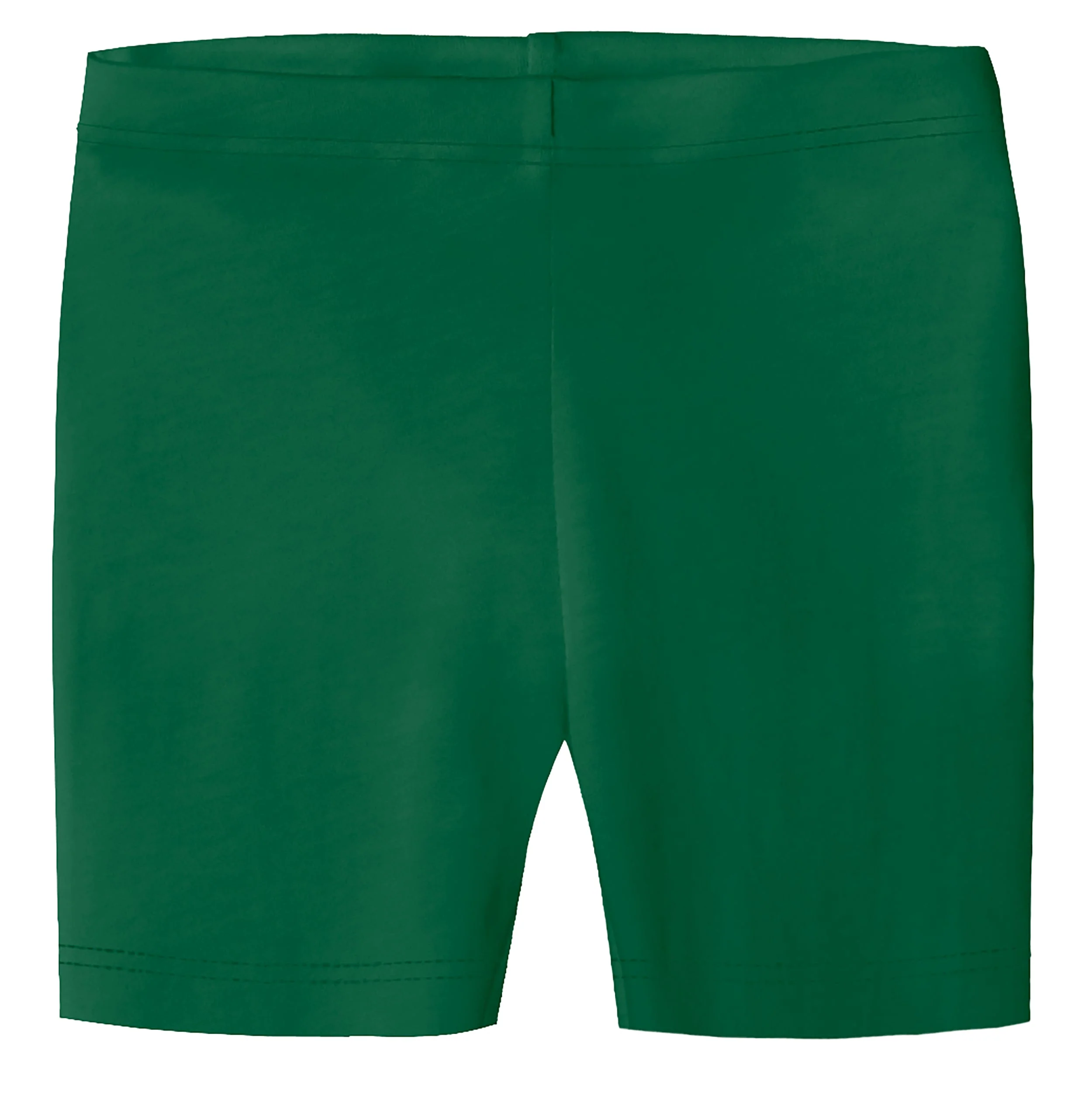 Girls Soft 100% Cotton Bike Shorts | Forest Green - Drispect