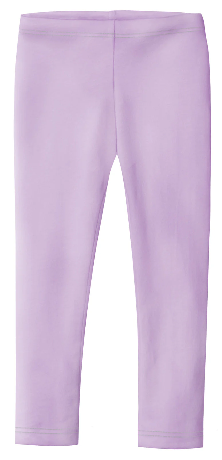 Girls Soft 100% Cotton Solid Colored Leggings | Lavender - Drispect