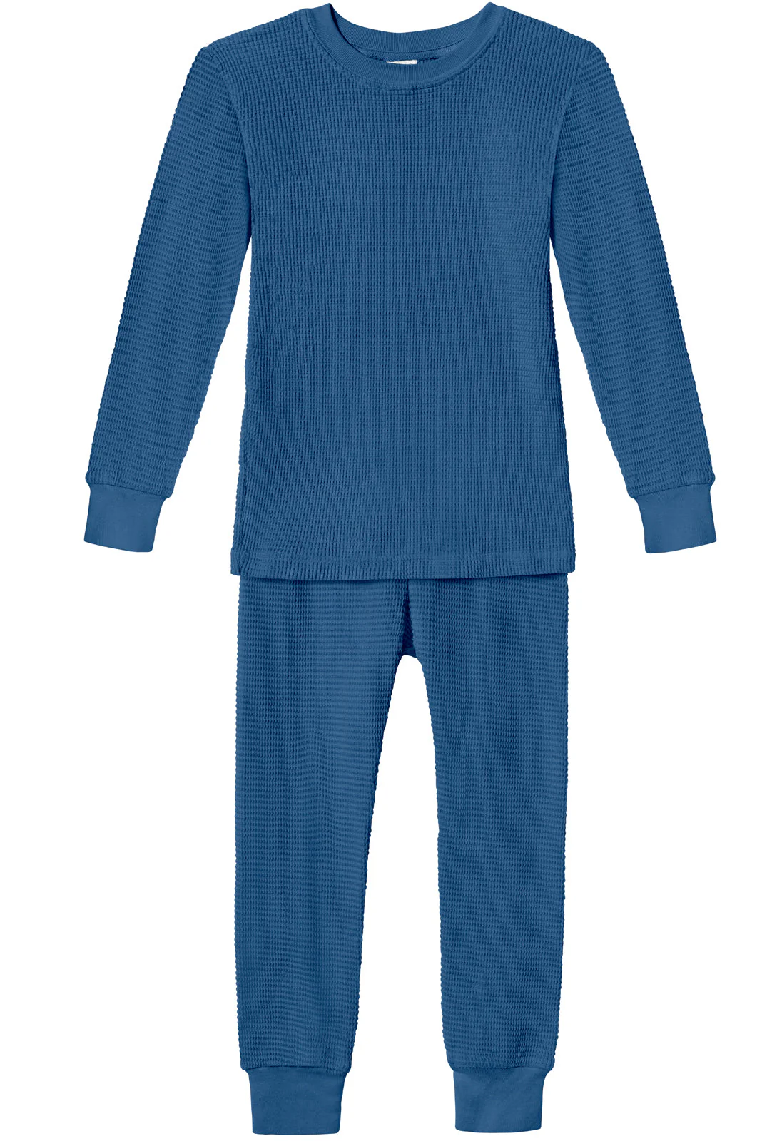Boys and Girls 100% Cotton Soft & Warm Heavier Thermal Long John Set | Smurf - Drispect