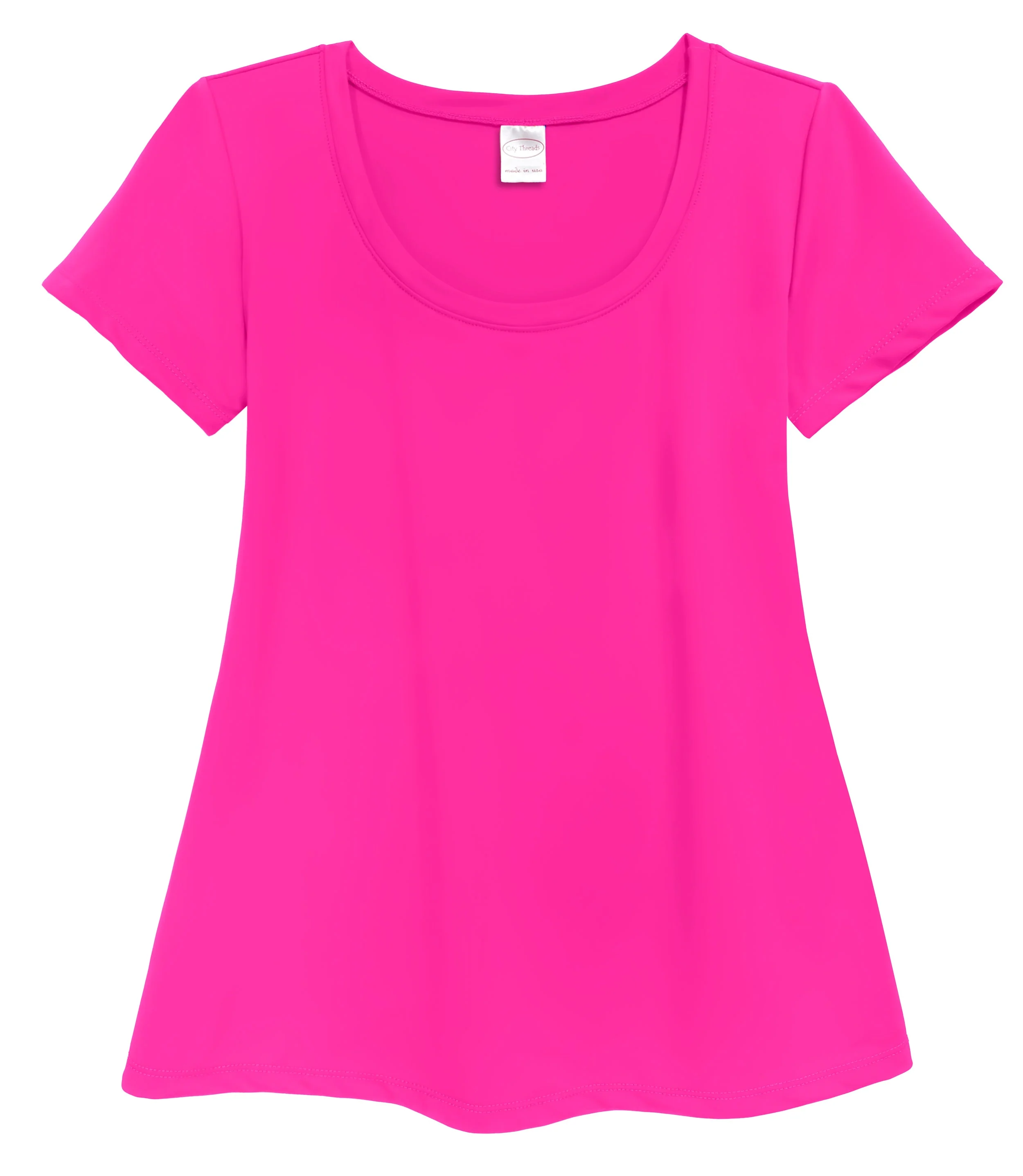 Women's UPF 50+ Short Sleeve Flowy Rashguard | Hot Pink - Drispect