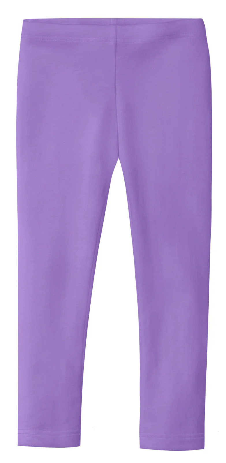 Girls Soft 100% Cotton Solid Colored Leggings | Deep Purple - Drispect