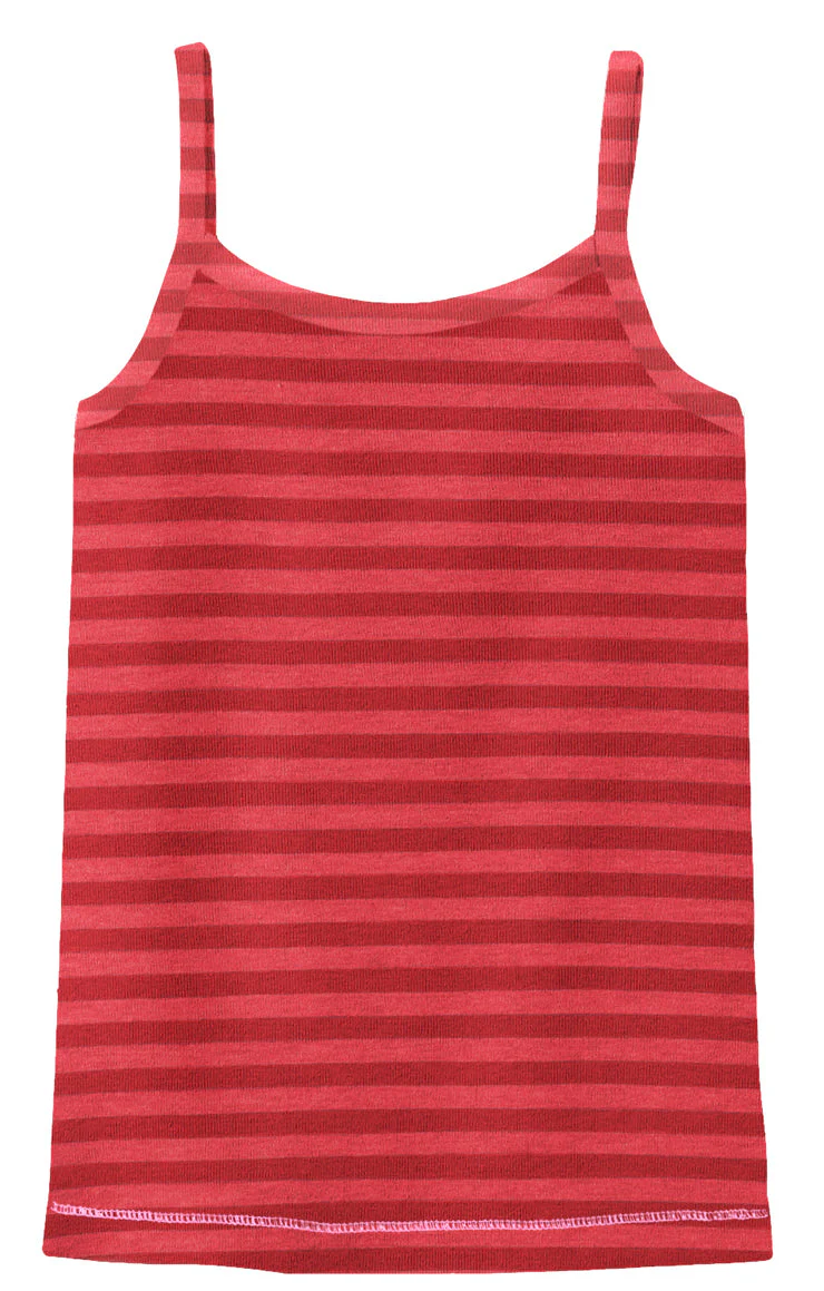 Girls Camisole - Stripes | Red - Drispect