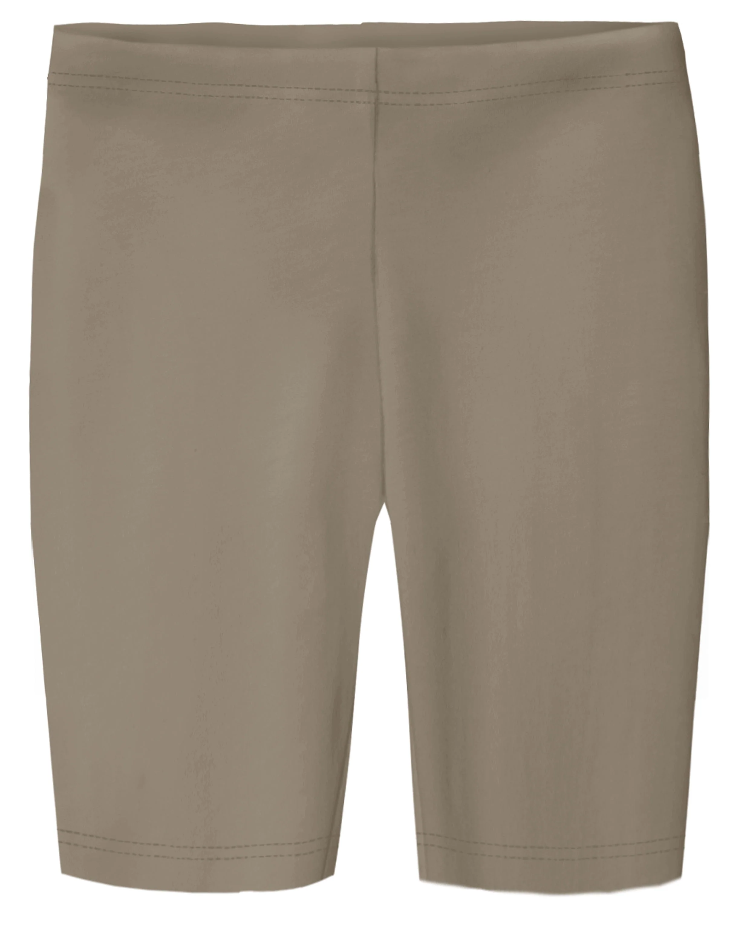 Girls Soft Cotton Long Bike Shorts | Khaki - Drispect