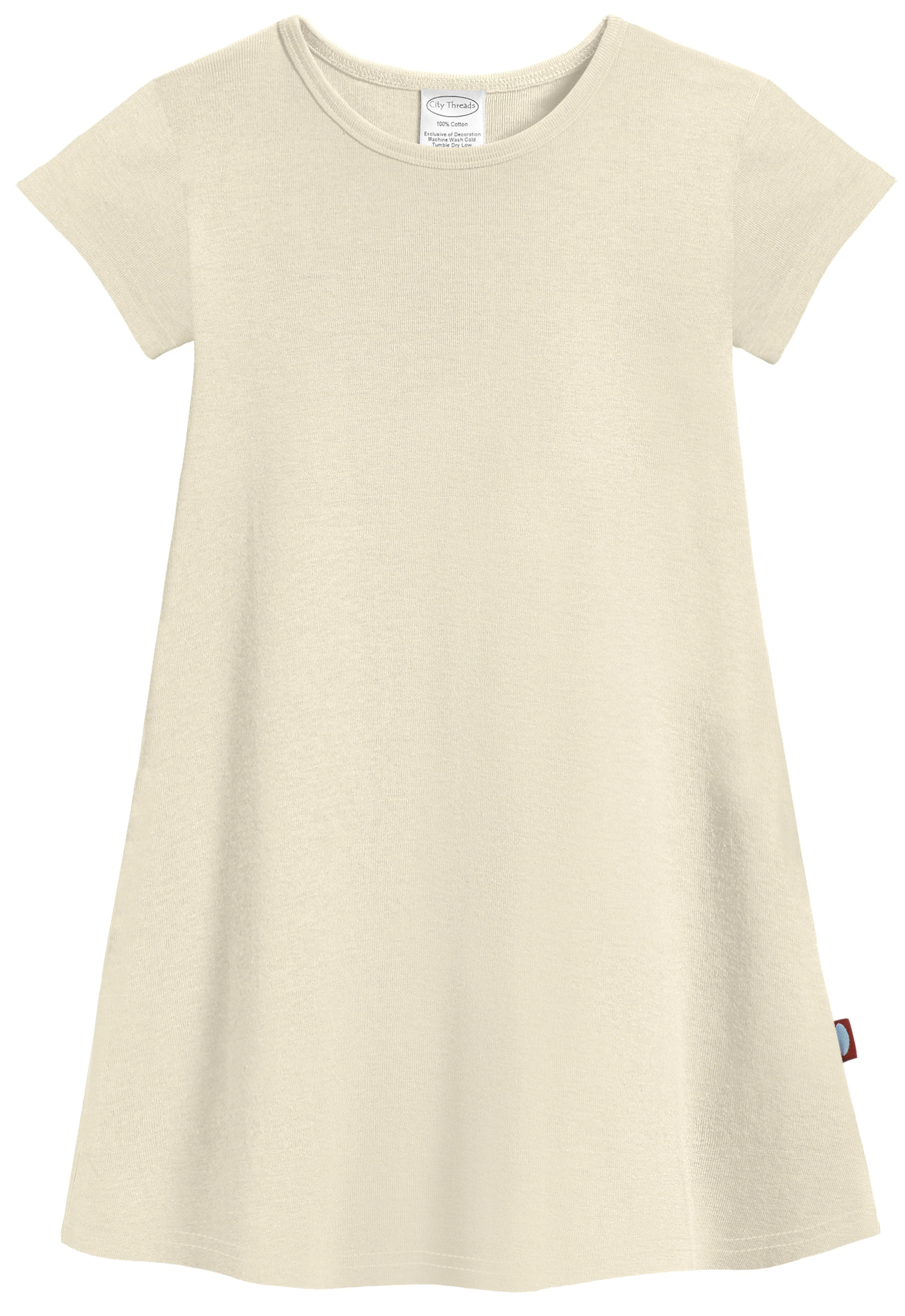 Super-Soft Organic Cotton Cap Sleeve Dress| Oatmeal - Drispect