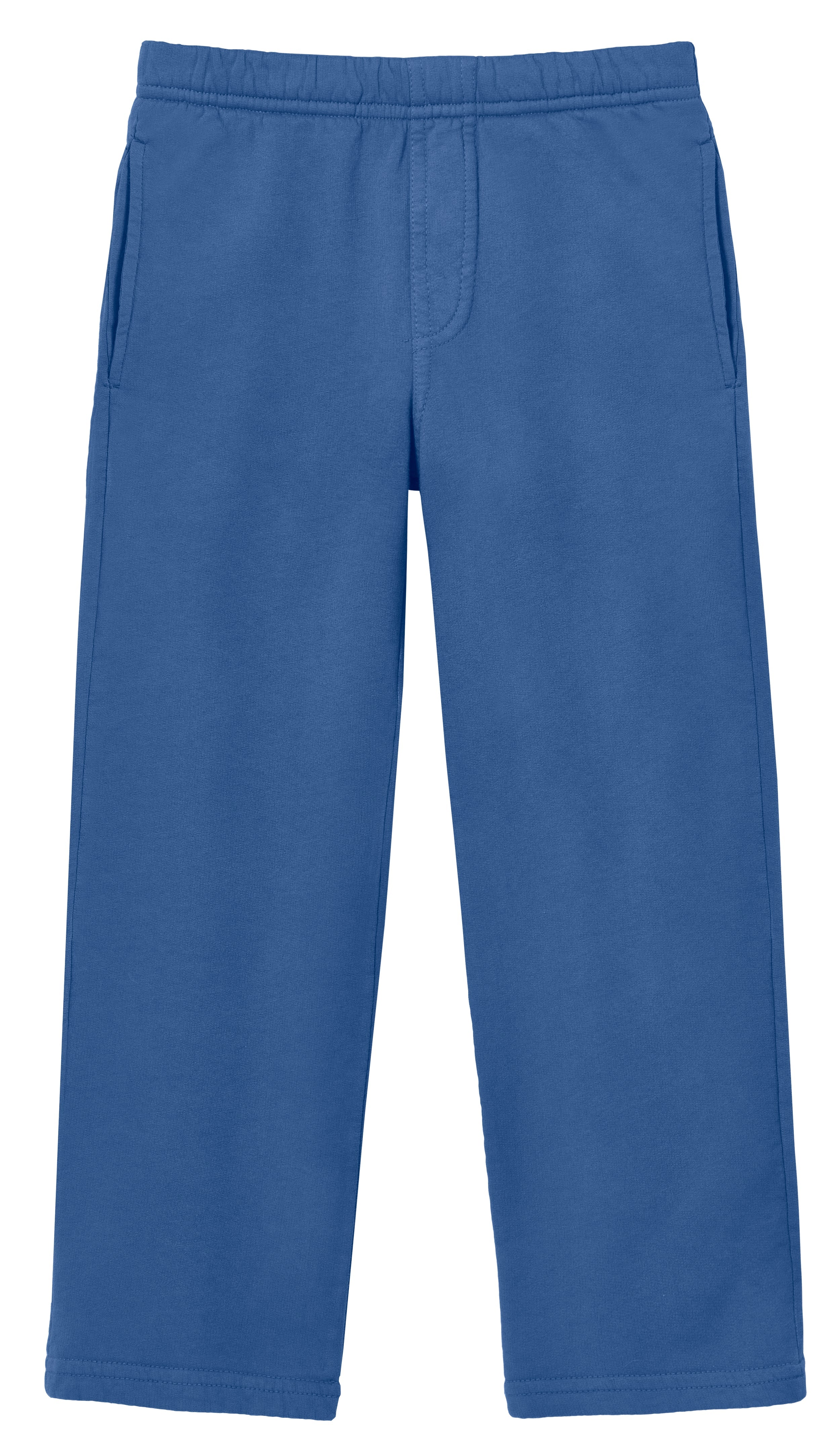 Boys Lightweight Soft Cotton  Fleece Straight Leg Pocket Pant | Smurf - Drispect