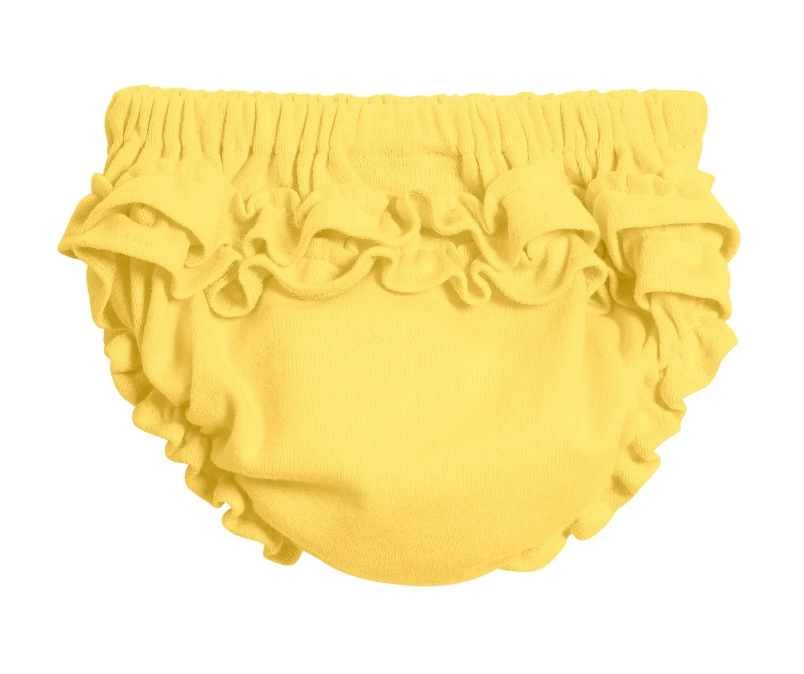 Girls Soft Cotton Ruffle Diaper Cover | Yellow - Drispect