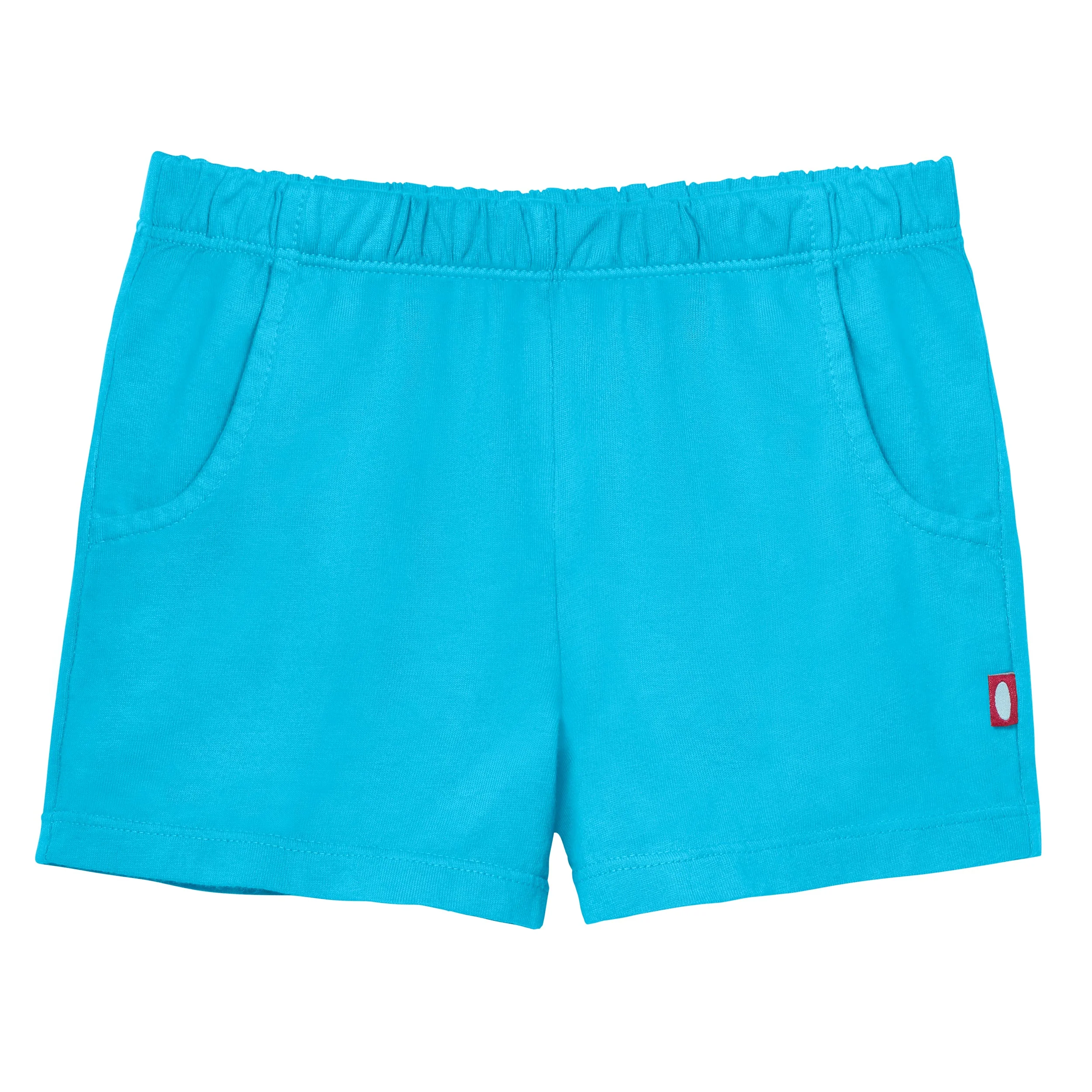 Girls Soft Cotton UPF 50+ Jersey Pocket Shorts | Turquoise - Drispect