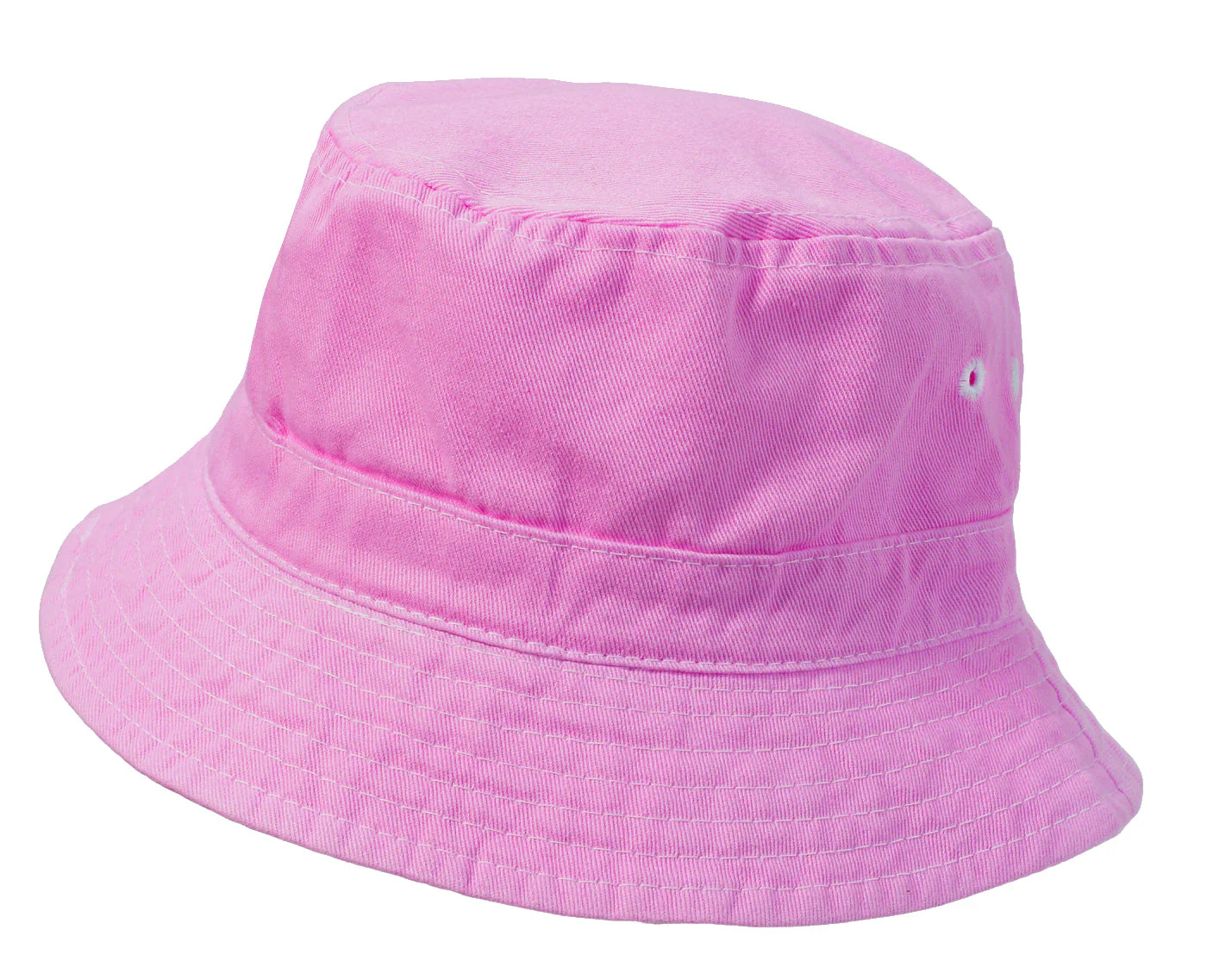 Boys and Girls 100% Cotton Twill UPF 50+ Wharf Hat | Medium Pink (Dyed & Finished in USA*) - Drispect