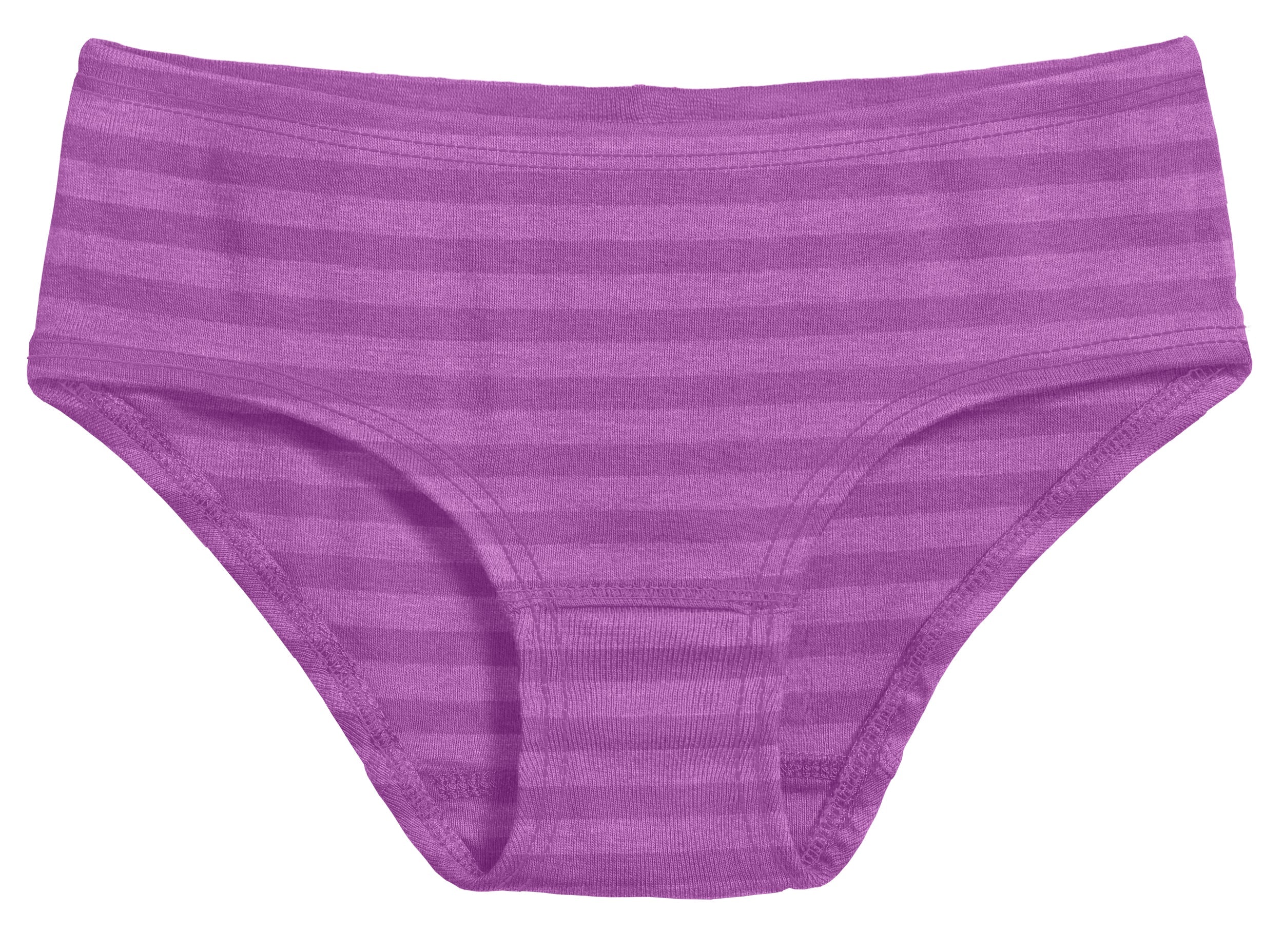 Girls Soft Stripe Brief | Plum - Drispect