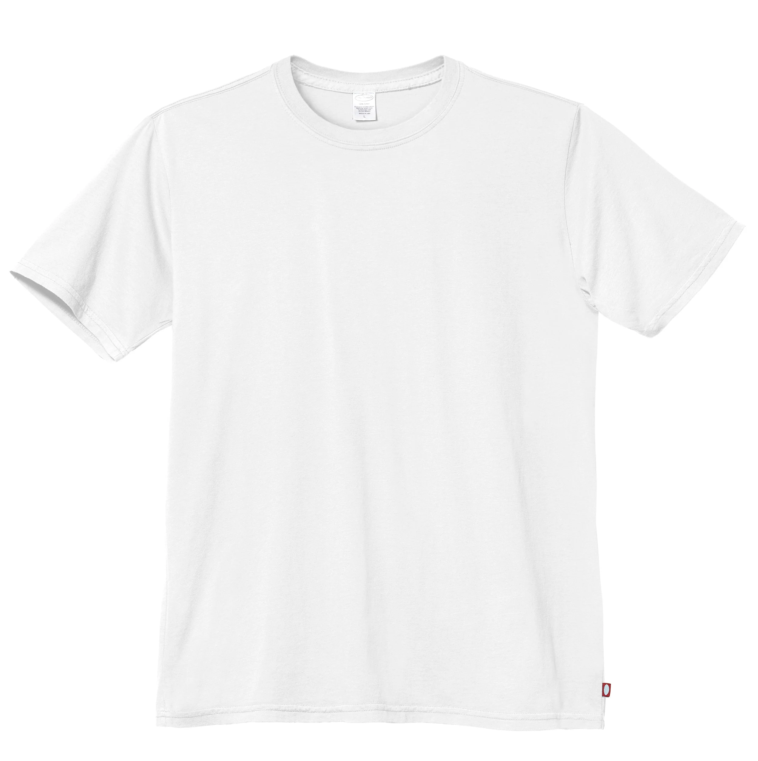 Men's Soft Organic Cotton Short Sleeve Crew Tee | White - Drispect