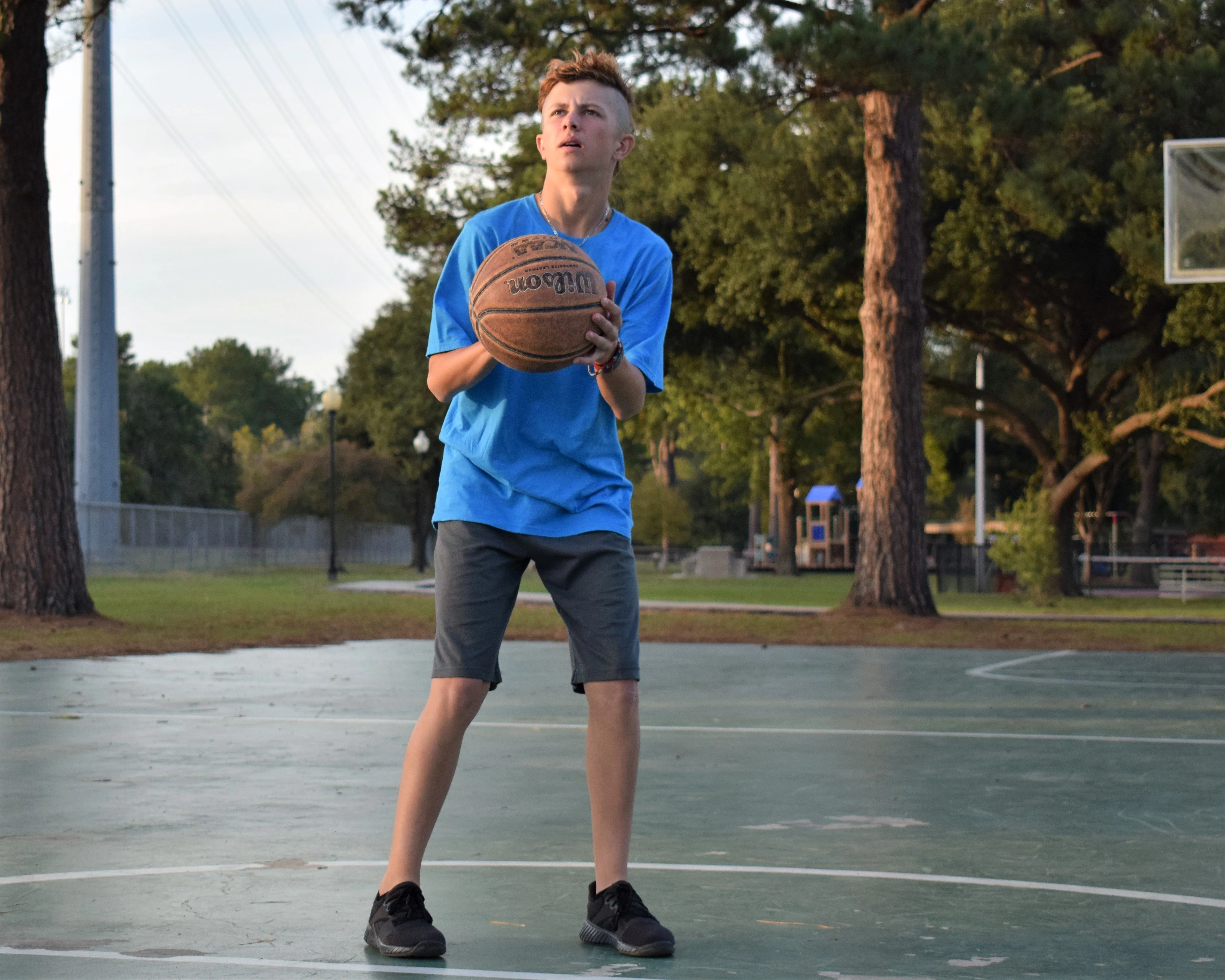 Boys Soft Cotton Athletic Short - UPF 50 + | Athletic Royal - Drispect