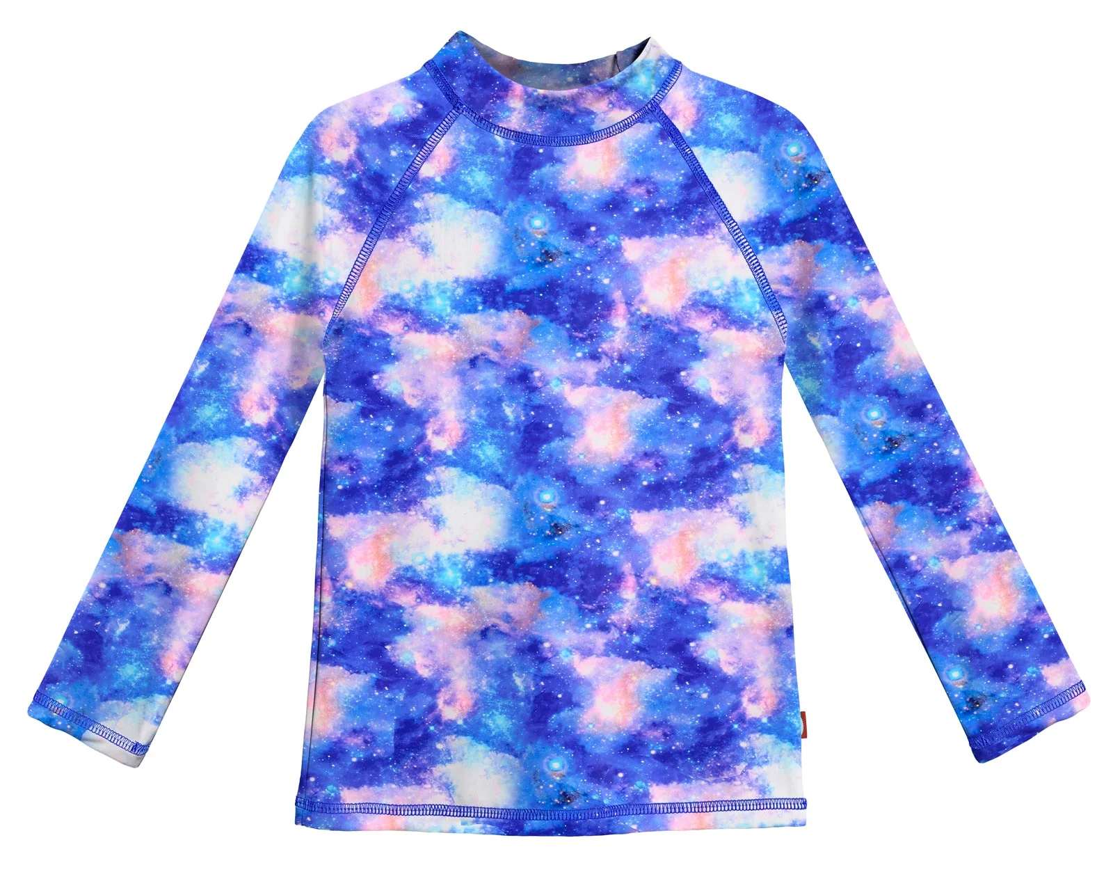 Girls UPF 50+ Printed Long Sleeve Rashguard | Galaxy Swim - Drispect