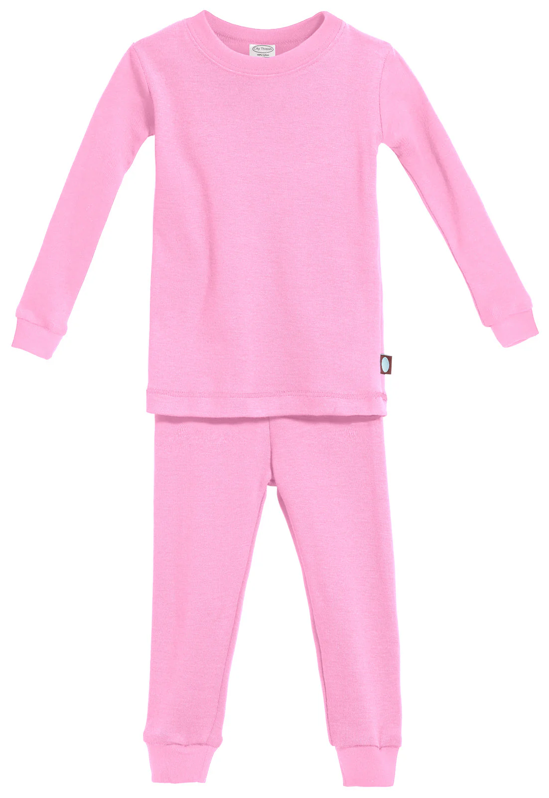 Boys and Girls Soft Organic Cotton Snug Fit Pajama Sets   | Medium Pink - Drispect