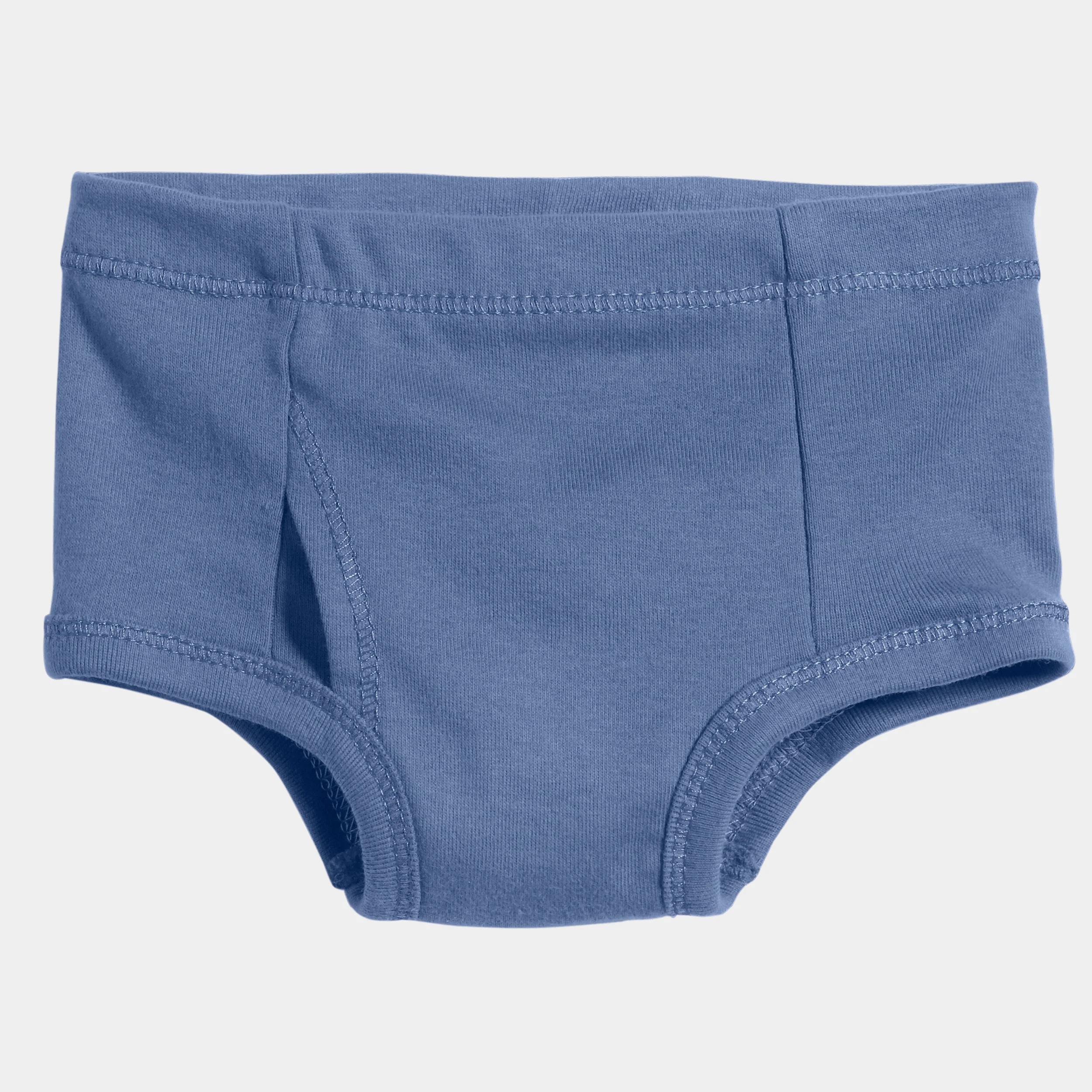 Boys Soft-Cotton Briefs | Denim Blue w-Matching-Stitch - Drispect