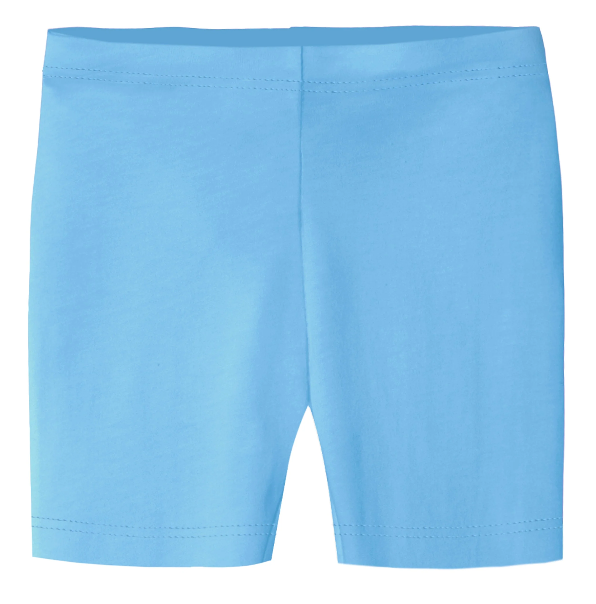 Girls Soft 100% Cotton Bike Shorts | Bright Light Blue - Drispect