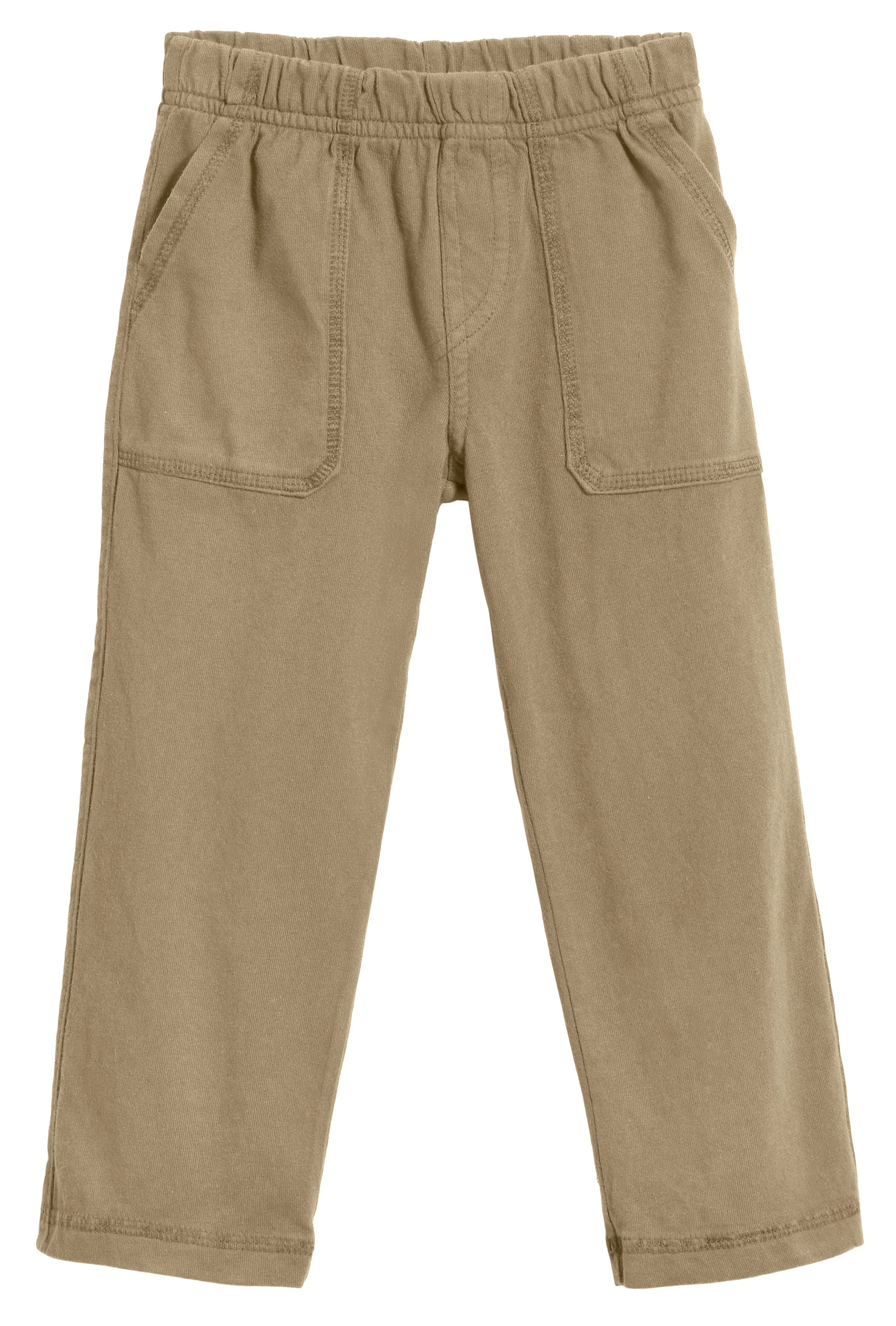 Boys Soft Cotton 3-Pocket Jersey Pants - UPF 50+ | Dark Khaki - Drispect