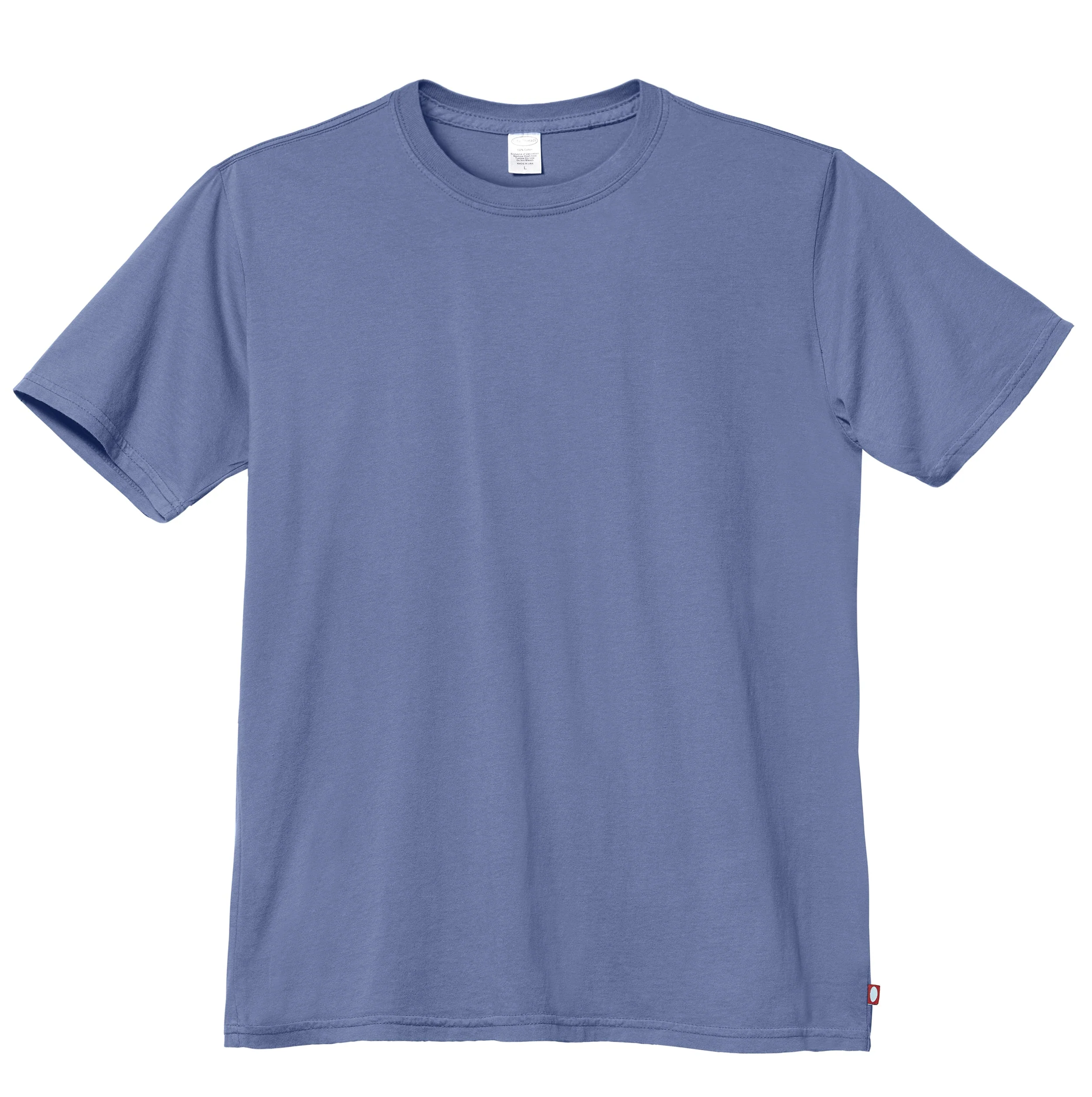 Men's Soft Organic Cotton Short Sleeve Crew Tee | Denim Blue - Drispect