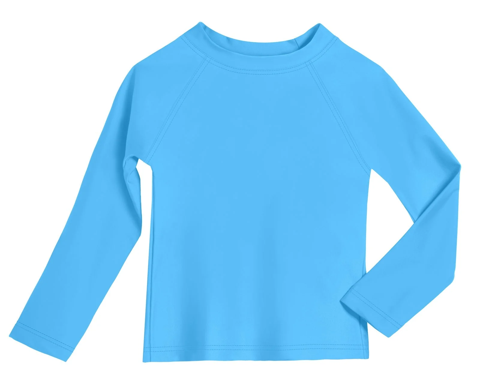 Boys UPF 50+ Recycled Nylon Long Sleeve Rashguard | Bright Light Blue - Drispect