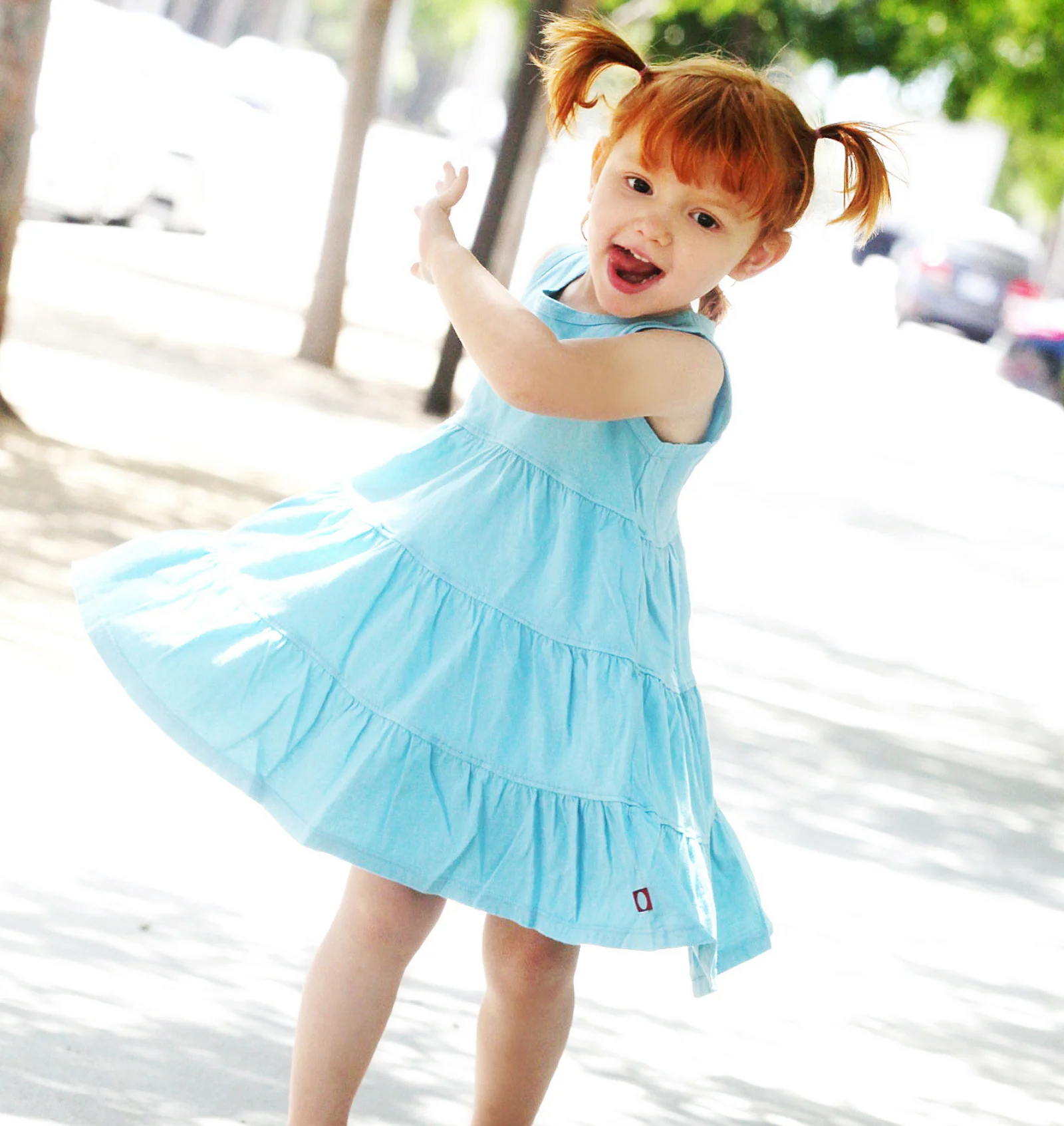 Girls Soft Cotton Jersey Tiered Tank Dress | White - Drispect