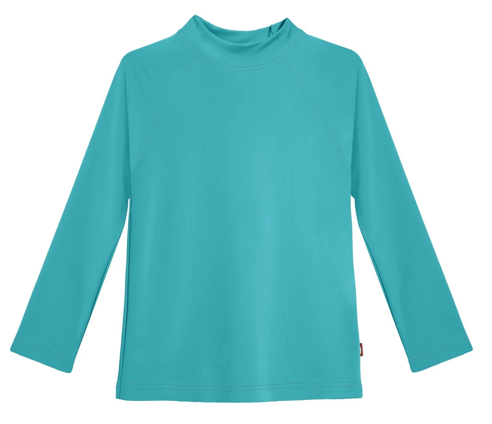 Girls Recycled Nylon UPF 50+ Long Sleeve Rashguard | Aquamarine - Drispect