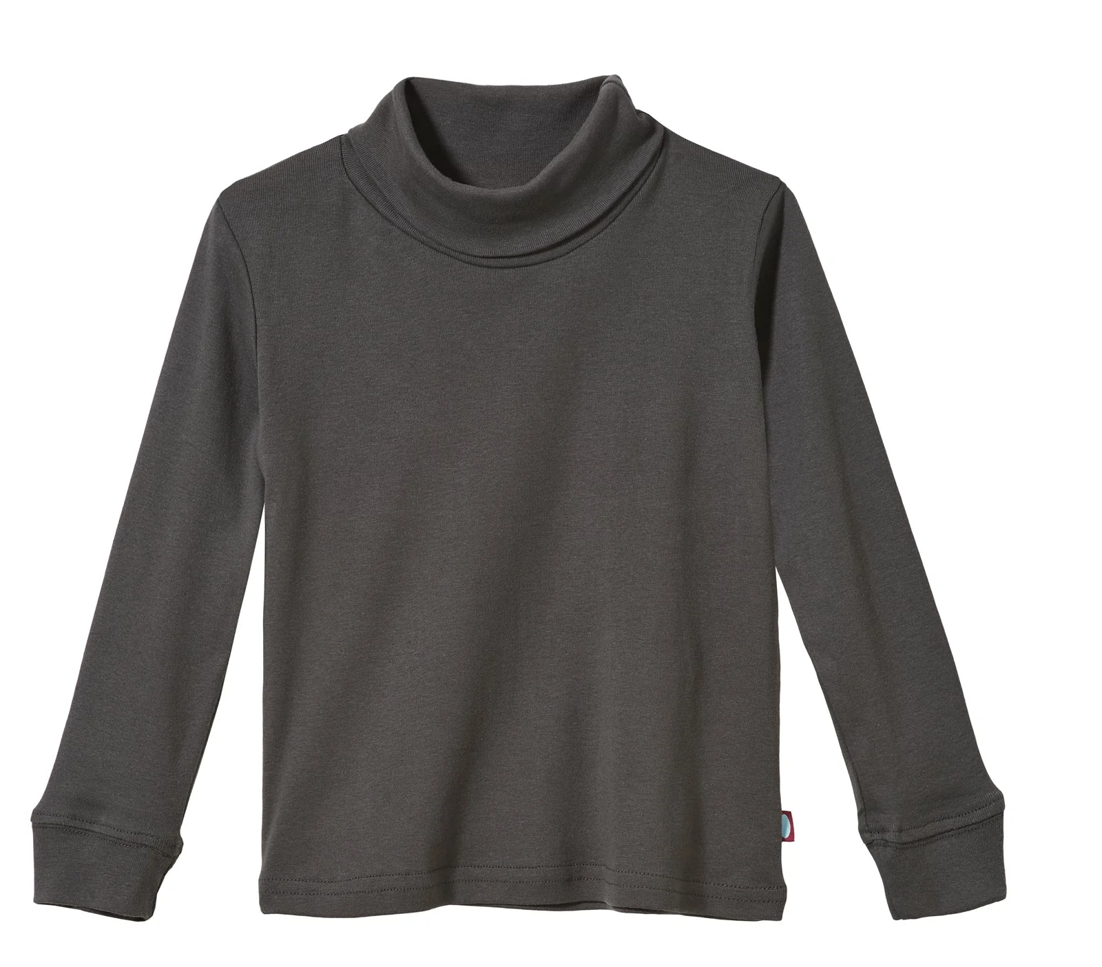 Boys and Girls Soft Cotton Turtleneck  | Charcoal - Drispect