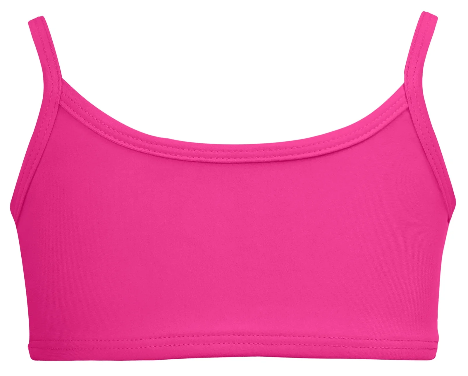 Girls UPF 50+ Bikini Swim Top  | Hot Pink - Drispect