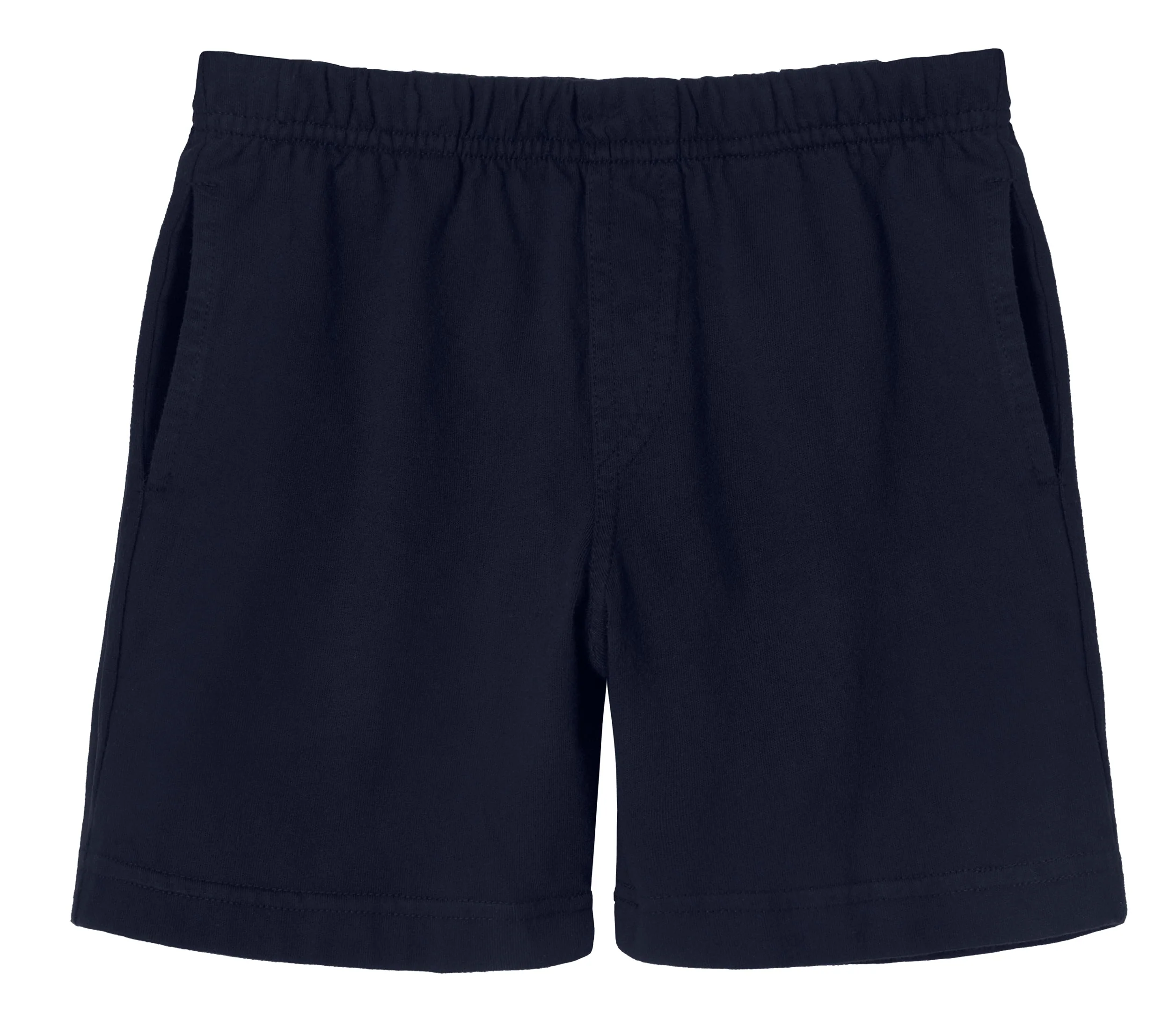Boys Soft Cotton UPF 50+ Above-Knee Side Pocket Shorts | Dark Navy - Drispect