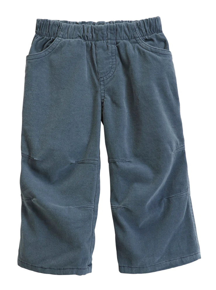 Soft Stretch Cord Pants With Knee Articulation - Contrast Stitch | Concrete Grey - Drispect