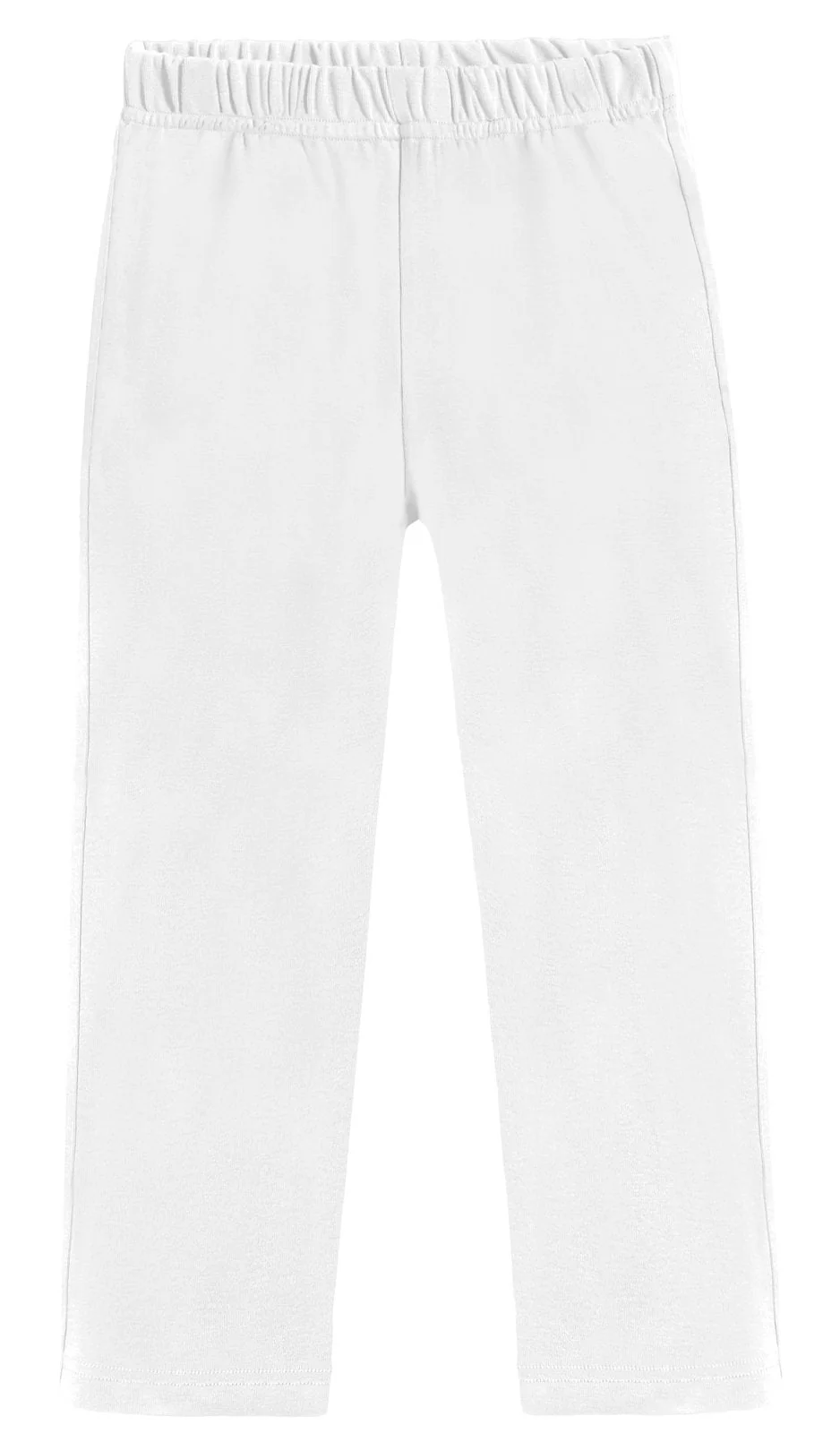 Boys Soft Cotton Athletic Pants - UPF 50+ | White - Drispect