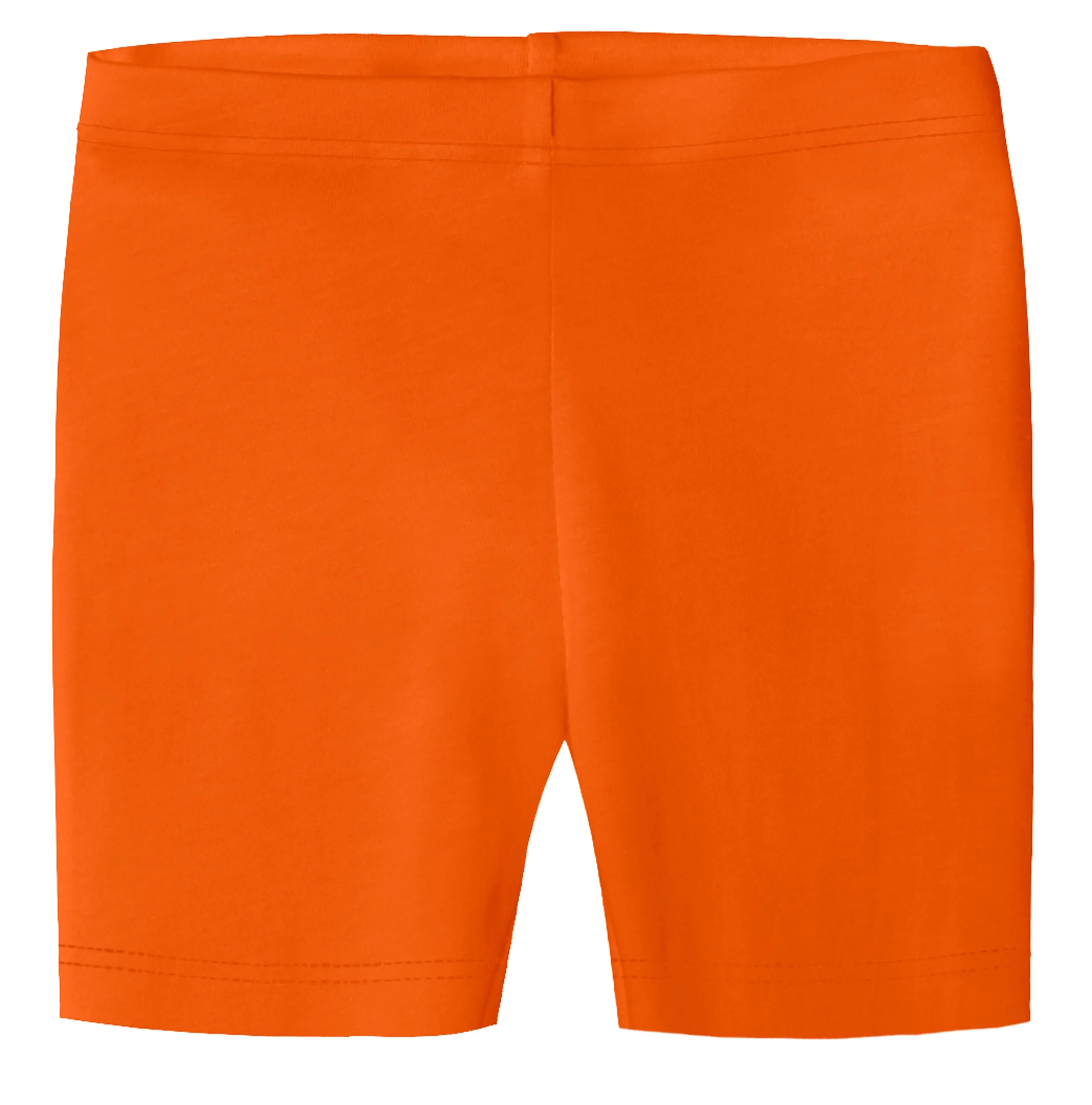 Girls Soft 100% Cotton Bike Shorts | Orange - Drispect