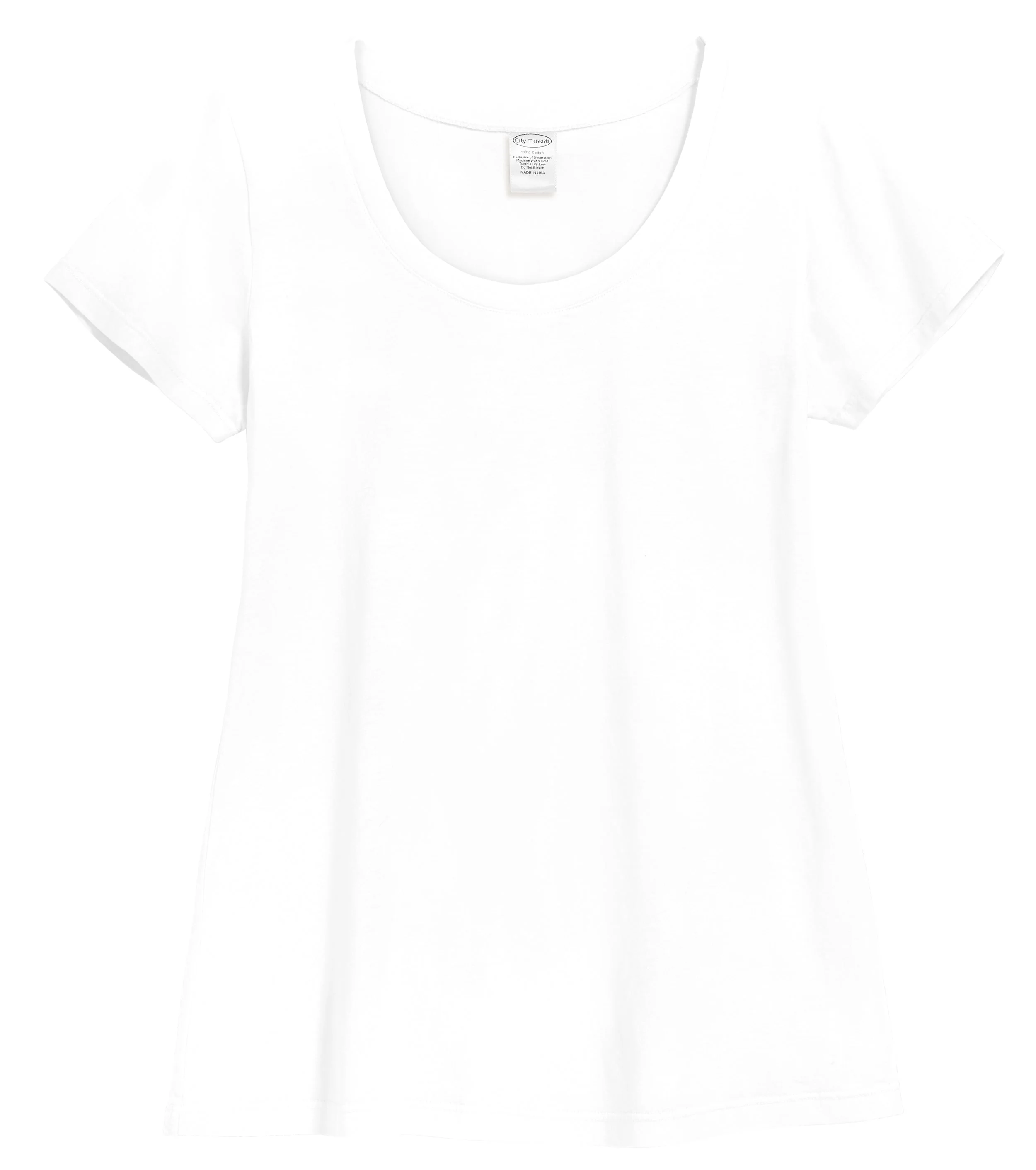 Women's Soft Supima Cotton Short Sleeve Everyday Comfy Crew Tee | White - Drispect