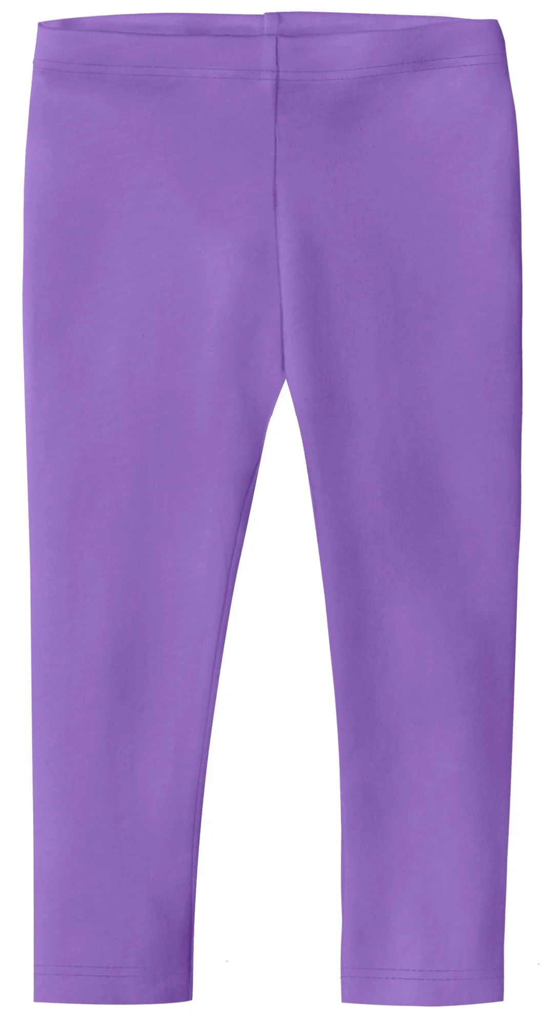 Girls Soft 100% Cotton Capri Leggings | Deep Purple - Drispect