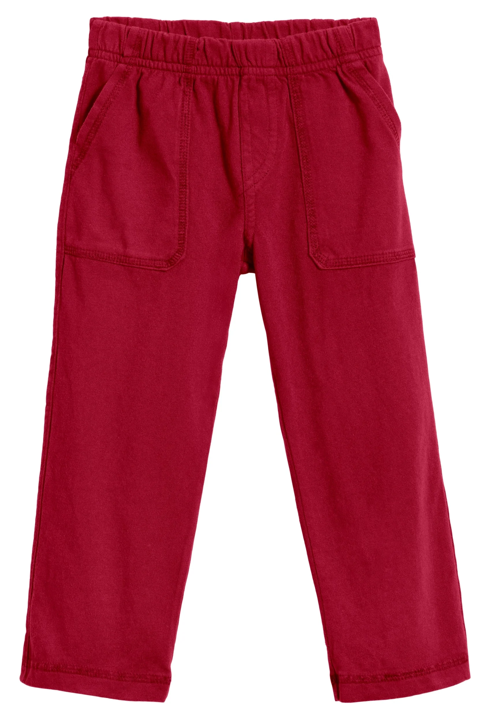 Boys Soft Cotton 3-Pocket Jersey Pants - UPF 50+ | Red - Drispect