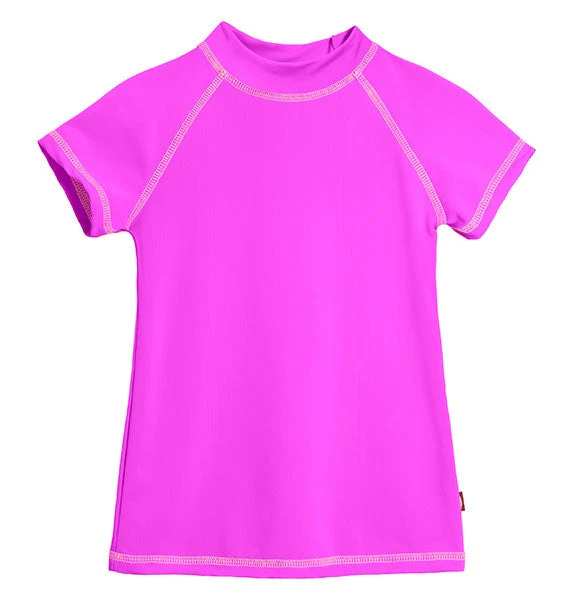 Girls UPF 50+ Short Sleeve Rashguard | Deep Purple - Drispect