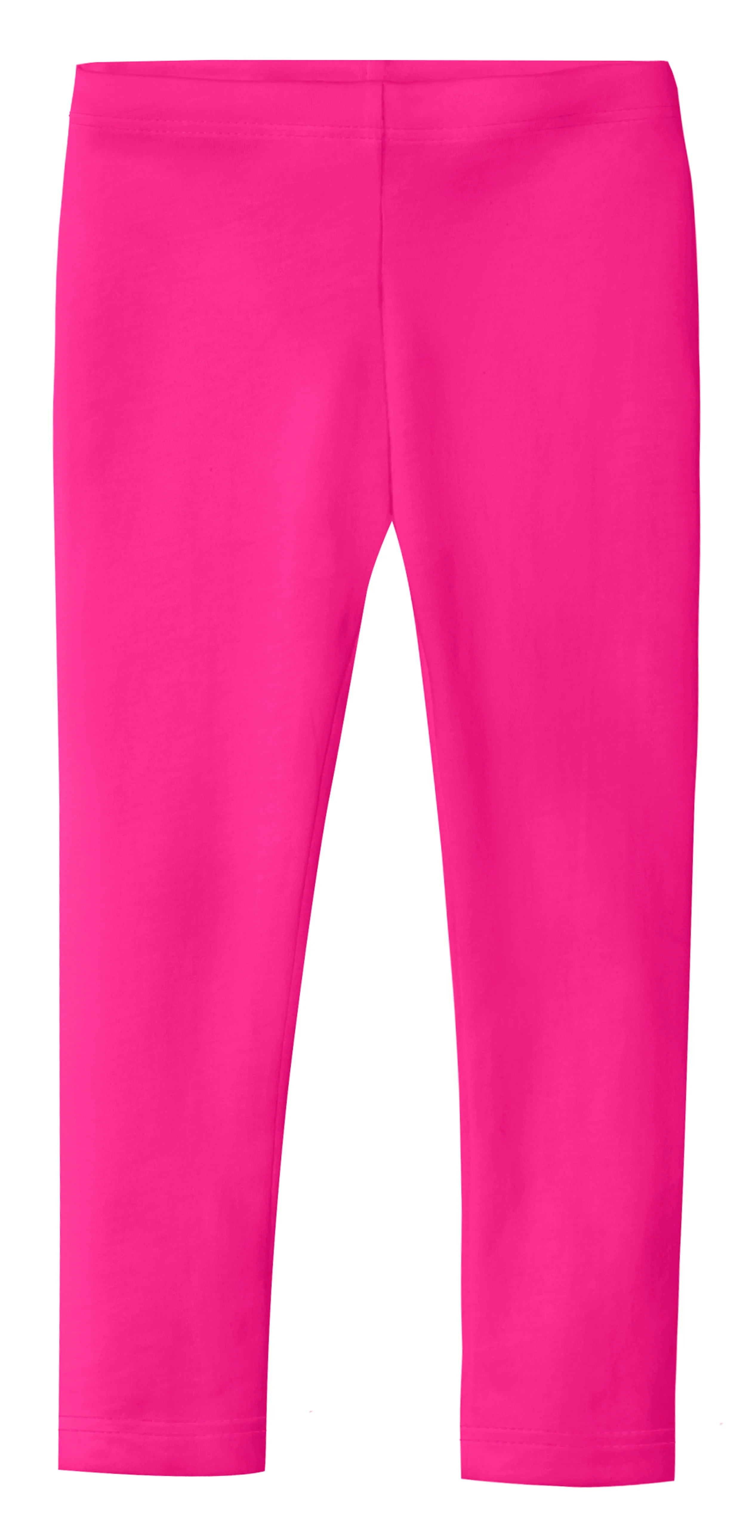 Girls Soft Organic Cotton Leggings | Hot Pink - Drispect