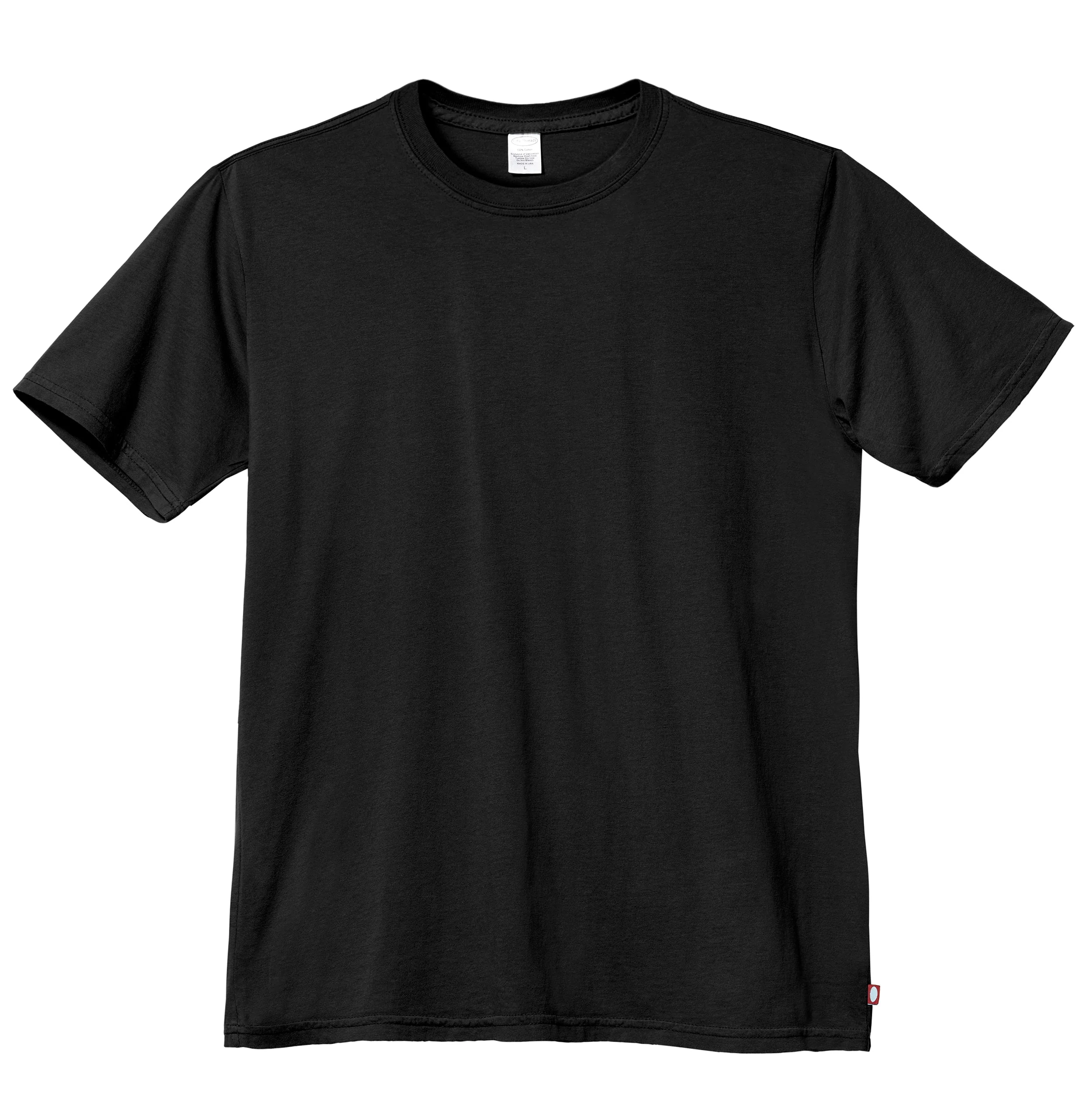 Men's Soft Organic Cotton Short Sleeve Crew Tee | Black - Drispect